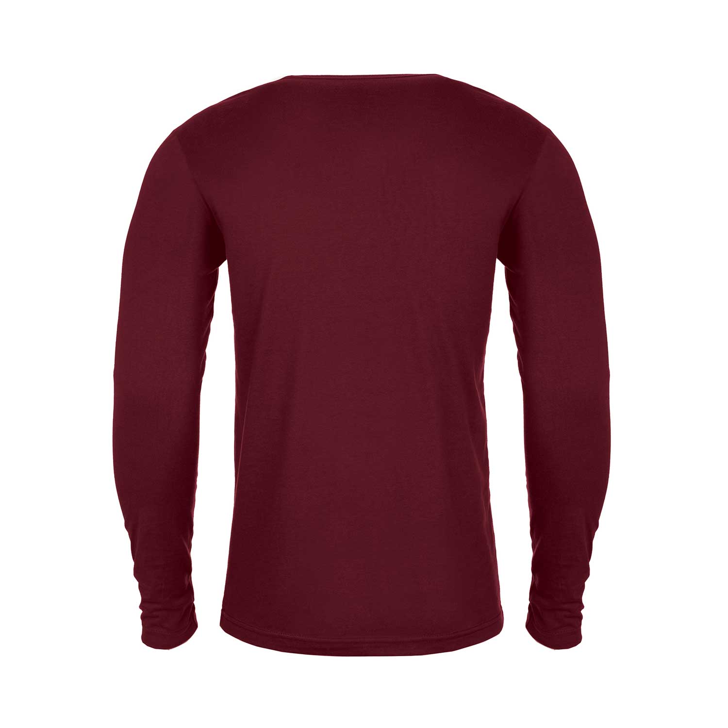 Unisex Cotton Long Sleeve T-Shirt Maroon 3601 Next Level Apparel XS-3XL Back View