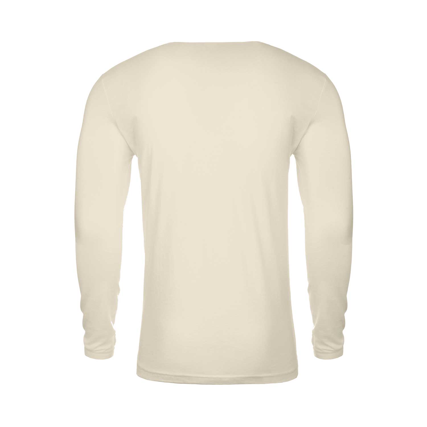 Unisex Cotton Long Sleeve T-Shirt Natural 3601 Next Level Apparel XS-3XL Back View