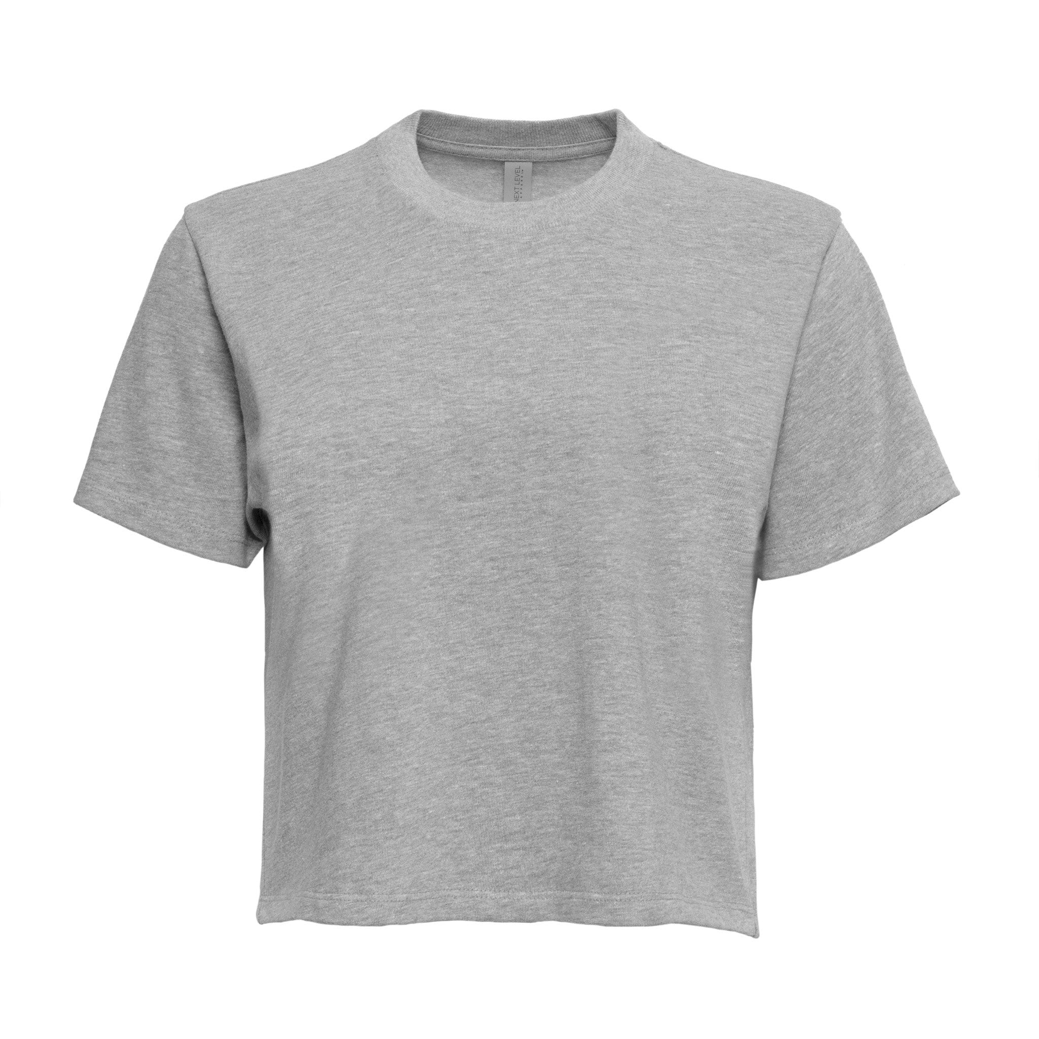 Heavyweight High Boxy T-Shirt Heather Gray 7610 Next Level Apparel Sizes XS, S, M, L, XL, 2XL, 3XL