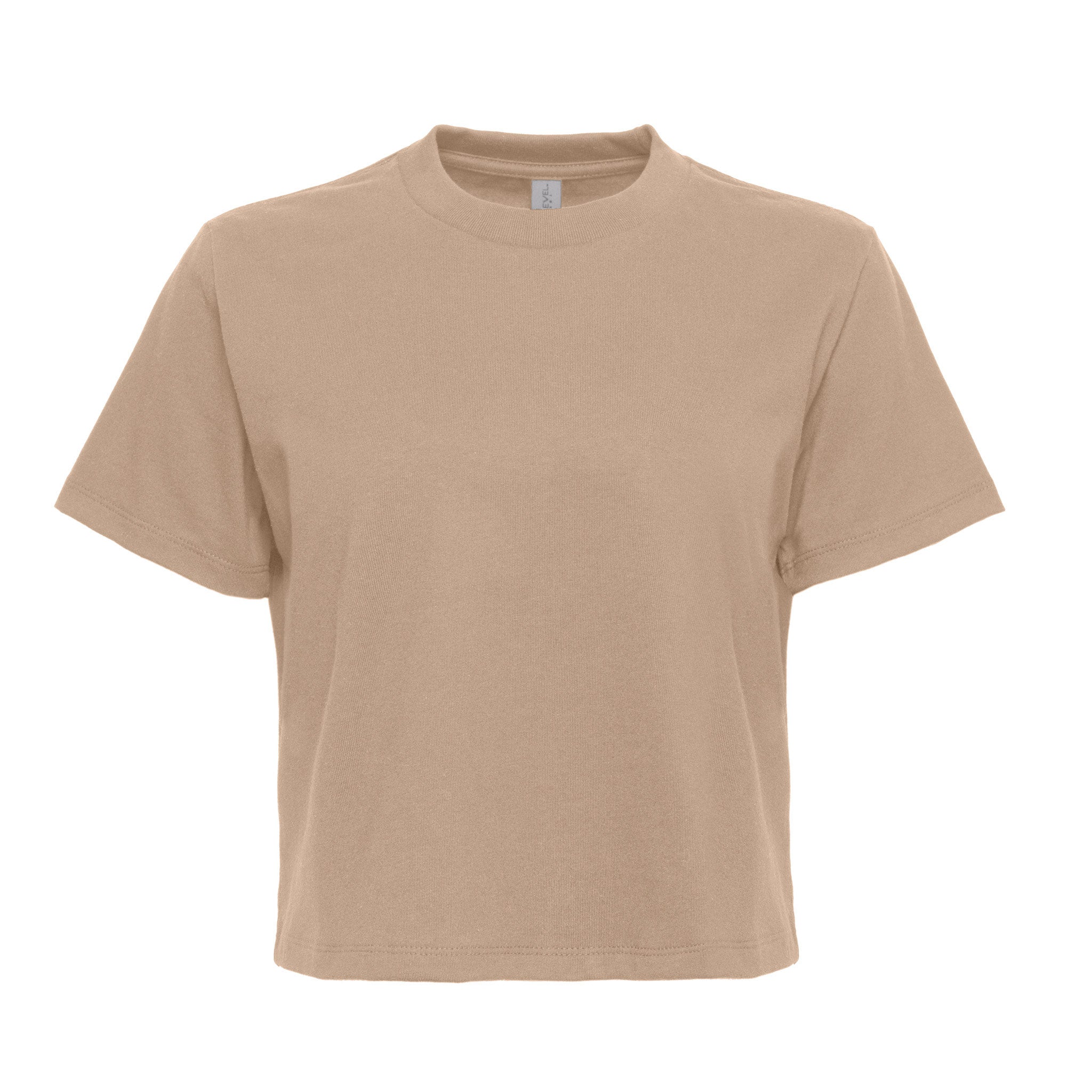 Heavyweight High Boxy T-Shirt Tan 7610 Next Level Apparel Sizes XS, S, M, L, XL, 2XL, 3XL Back View