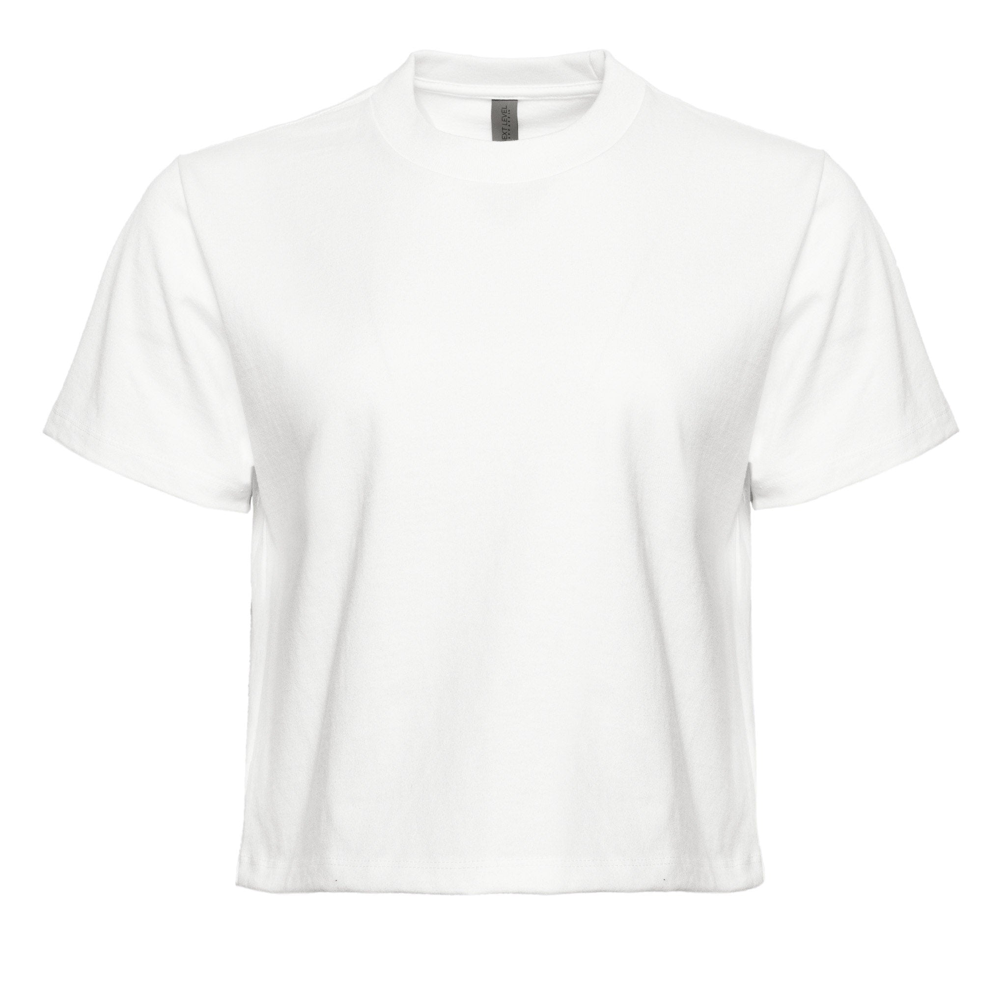 Heavyweight High Boxy T-Shirt White 7610 Next Level Apparel Sizes XS, S, M, L, XL, 2XL, 3XL Back View