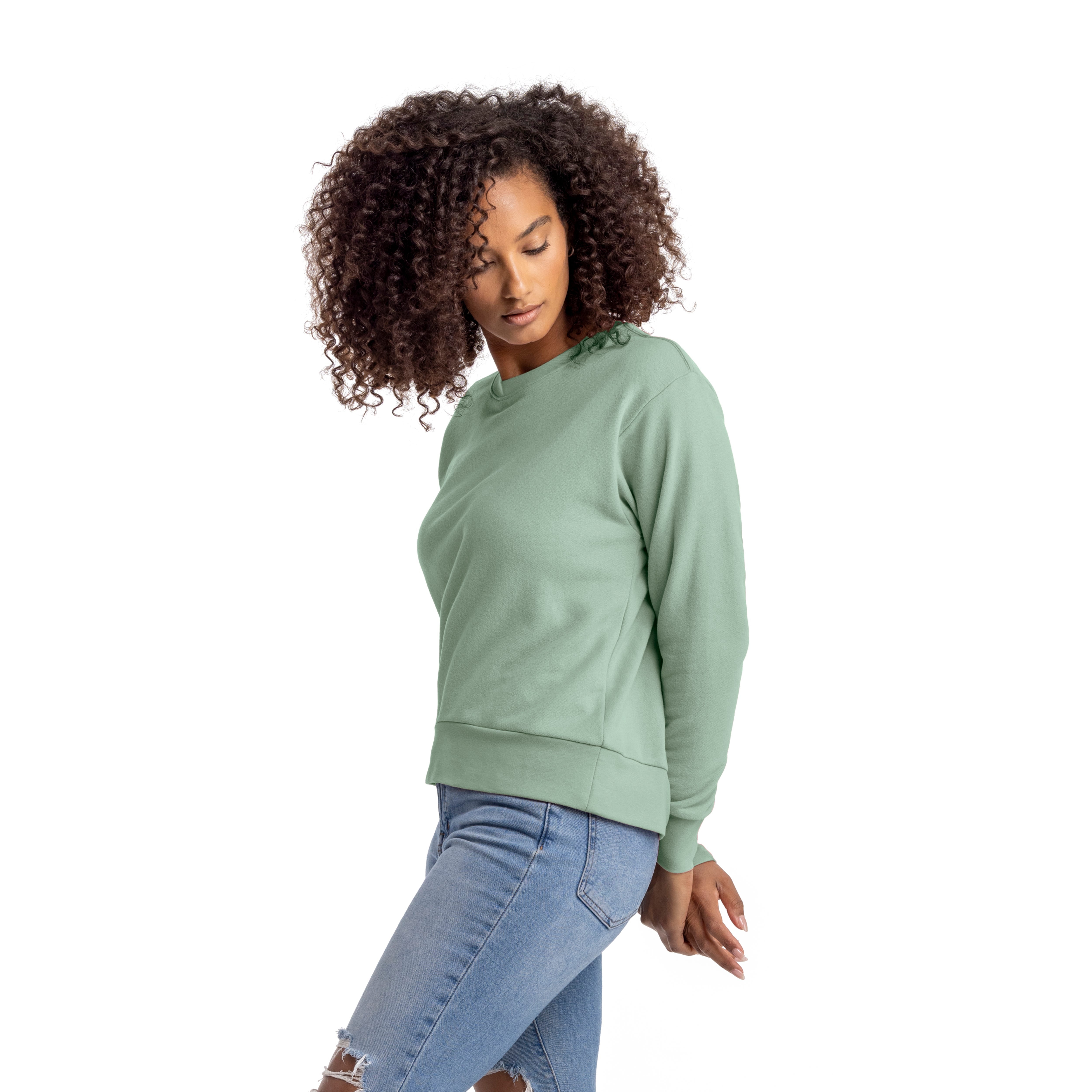 Women's sueded French Terry sweatshirt