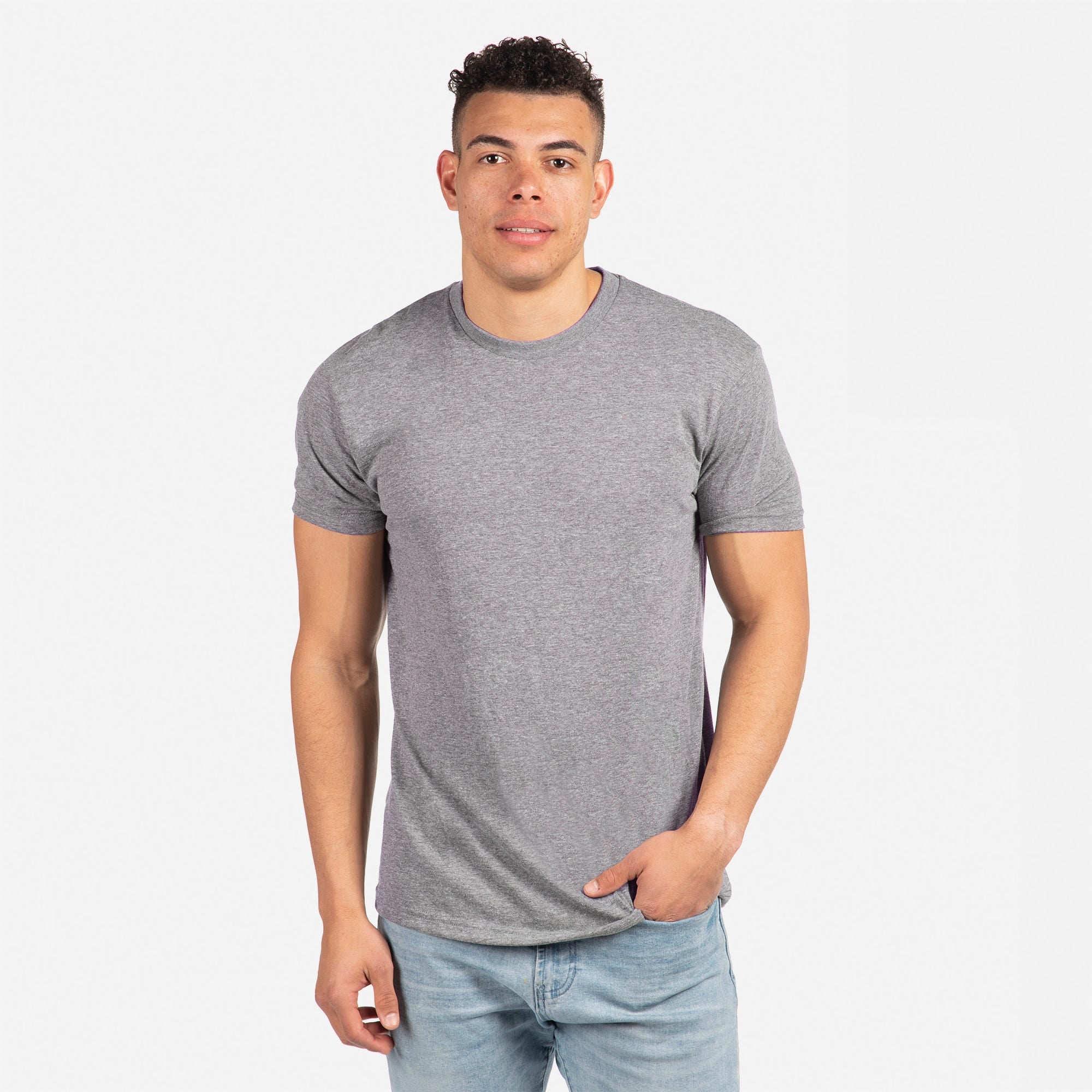 Grey cotton t shirt best sale