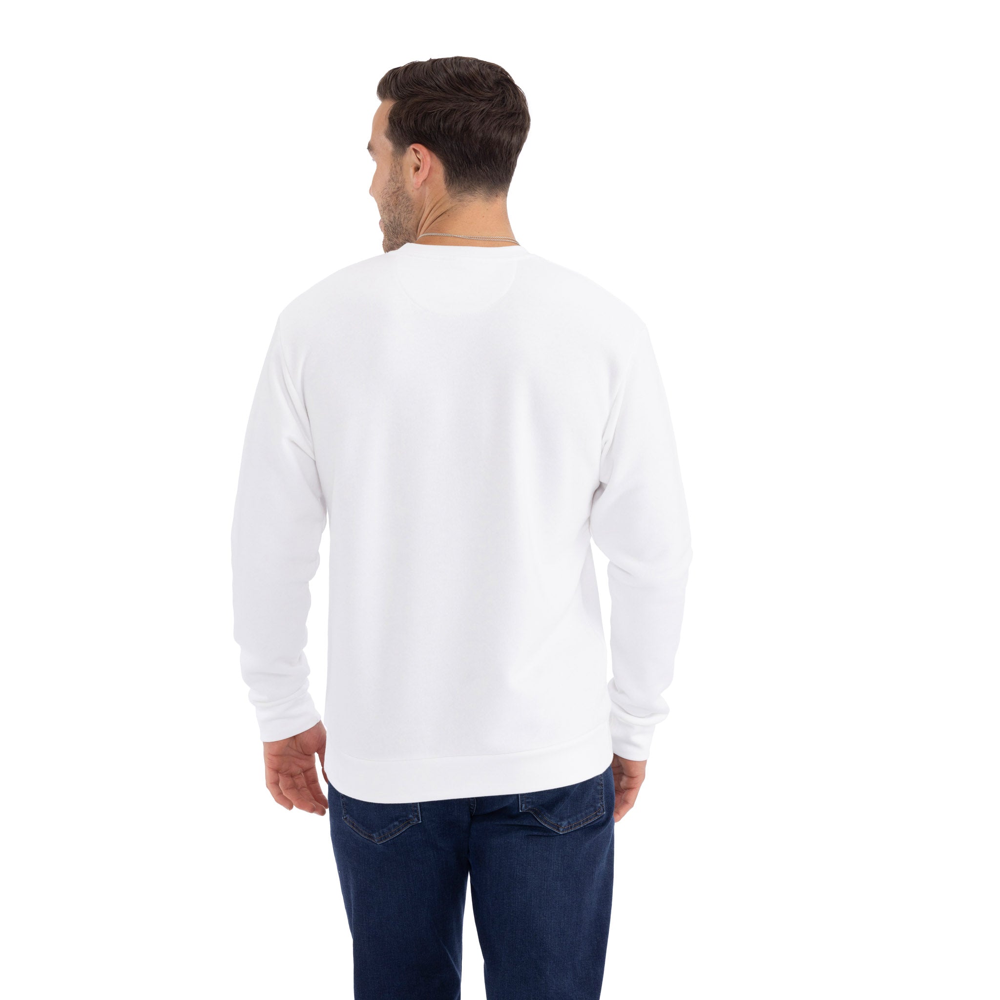 Unisex Santa Barbara Fleece Sweatshirt White 9003 Next Level Apparel