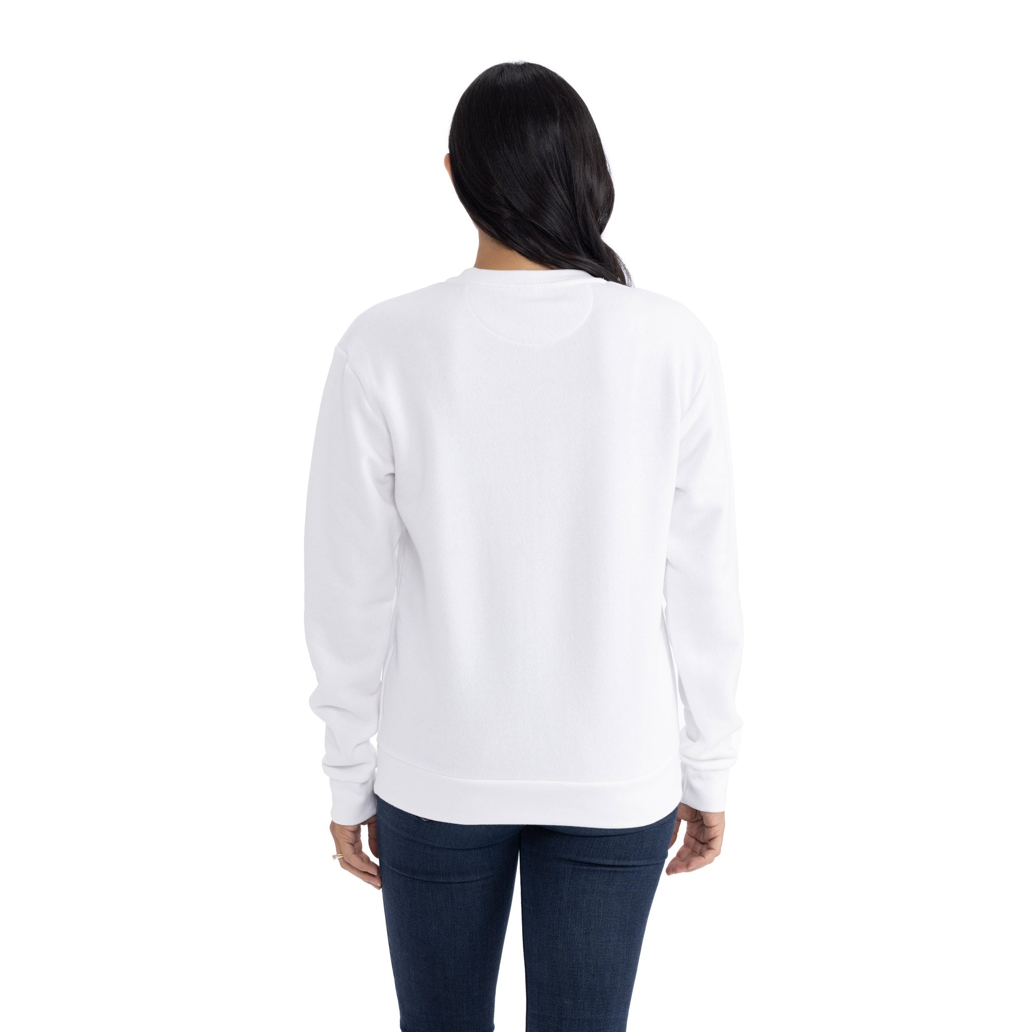 Unisex Santa Barbara Fleece Sweatshirt White 9003 Next Level Apparel Sizes XS, S, M, L, XL, 2XL, 3XL