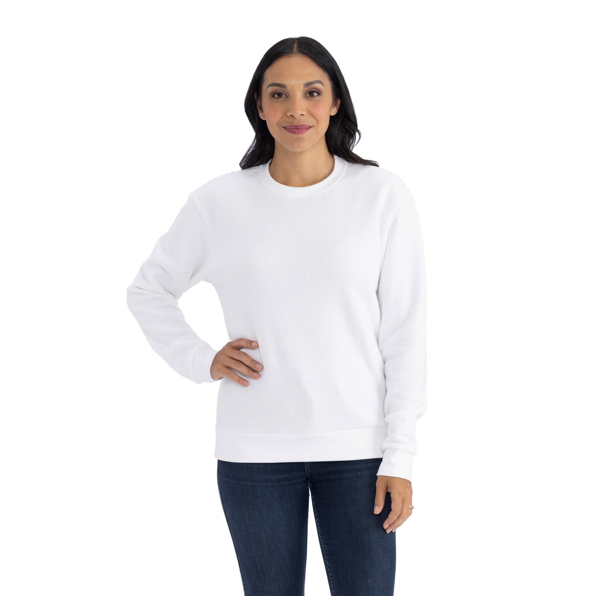 Unisex Santa Barbara Fleece Sweatshirt White 9003 Next Level Apparel