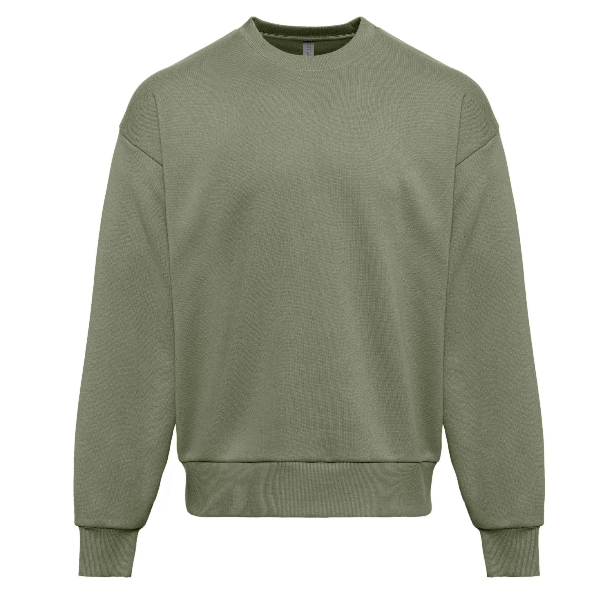 Unisex Heavyweight Sweatshirt Light Olive 9007 Next Level Apparel Sizes XS, S, M, L, XL, 2XL, 3XL