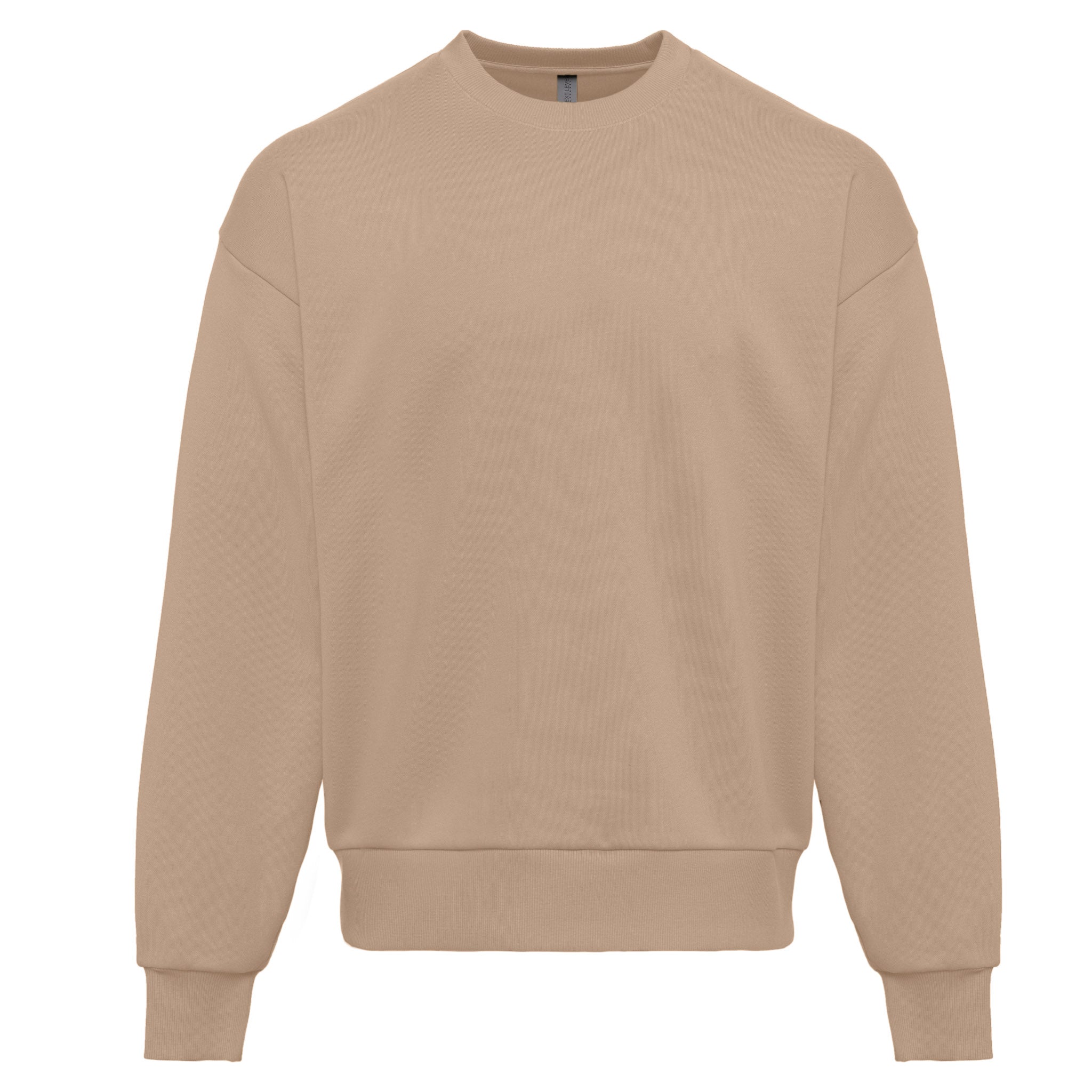 Unisex Heavyweight Sweatshirt Tan 9007 Next Level Apparel Sizes XS, S, M, L, XL, 2XL, 3XL Back View