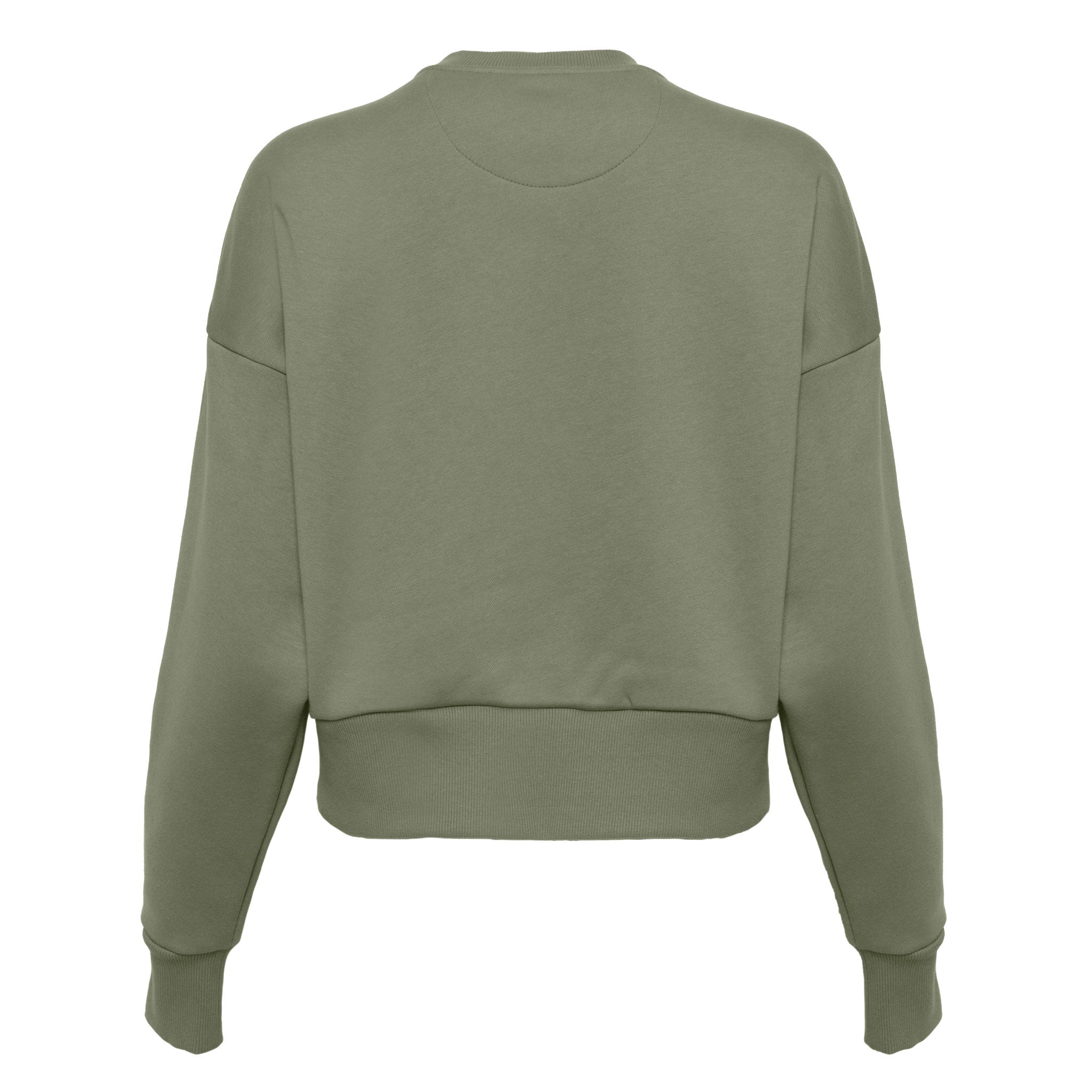 Women's Heavyweight Sweatshirt Light Olive 9087 Next Level Apparel Sizes XS, S, M, L, XL, 2XL, 3XL Back View