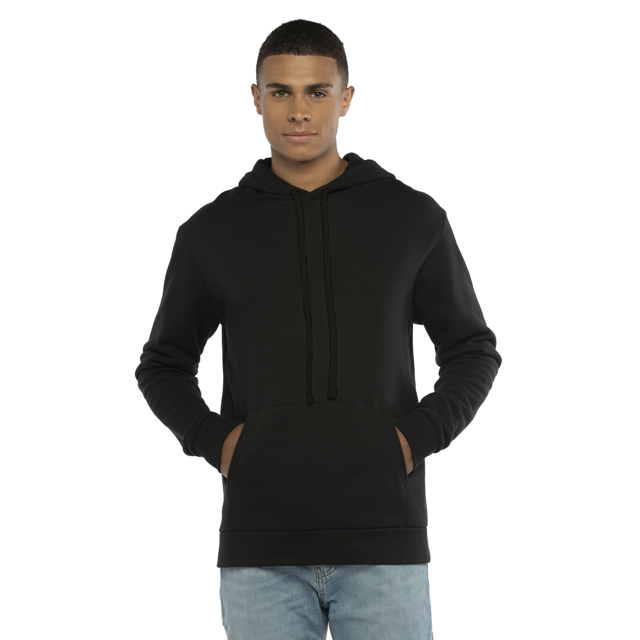 Unisex Santa Barbara Hoodie Black Drawcord 9303 Next Level Apparel