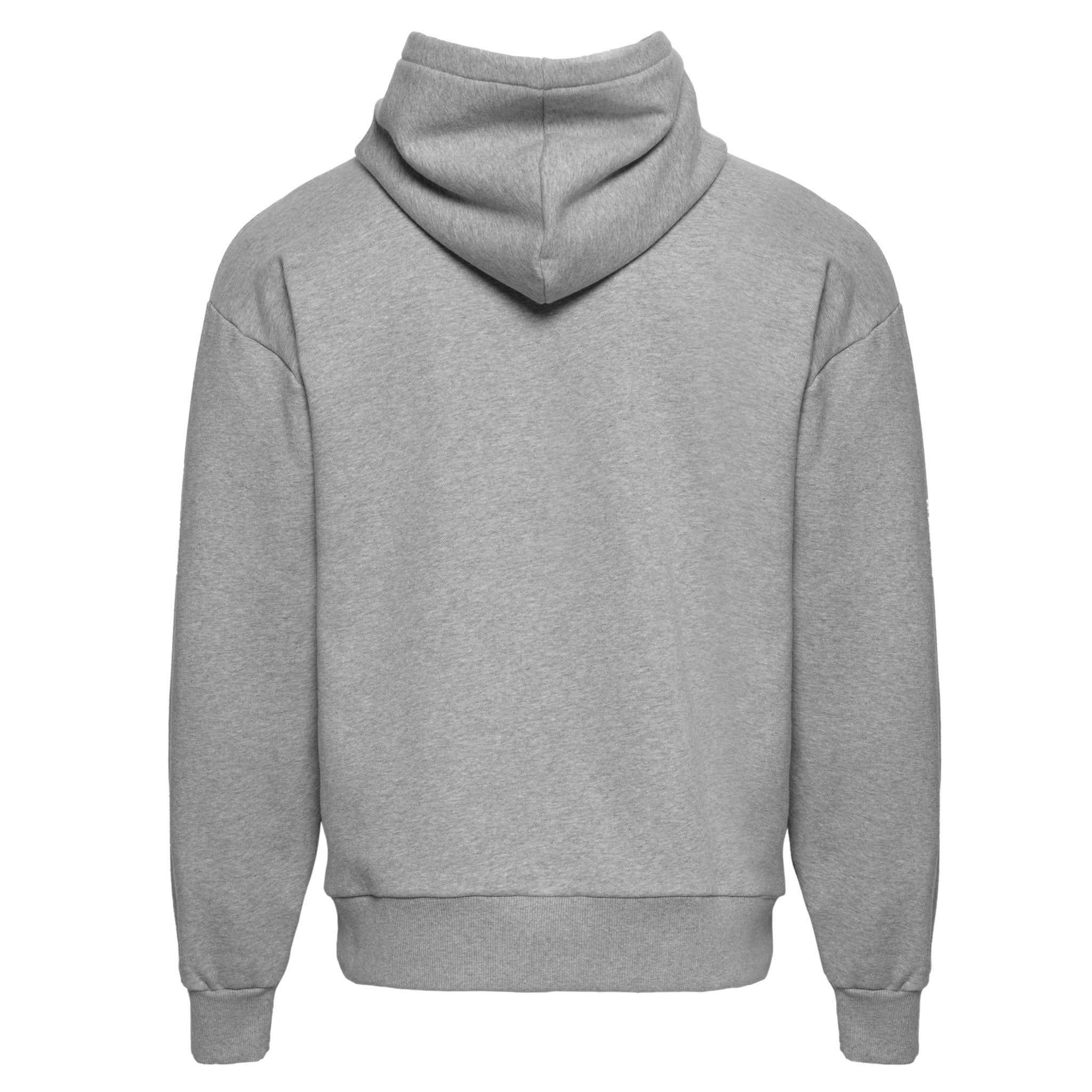 Unisex Heavyweight Pullover Hoodie Heather Gray 9307 Next Level Apparel Sizes XS, S, M, L, XL, 2XL, 3XL Back View