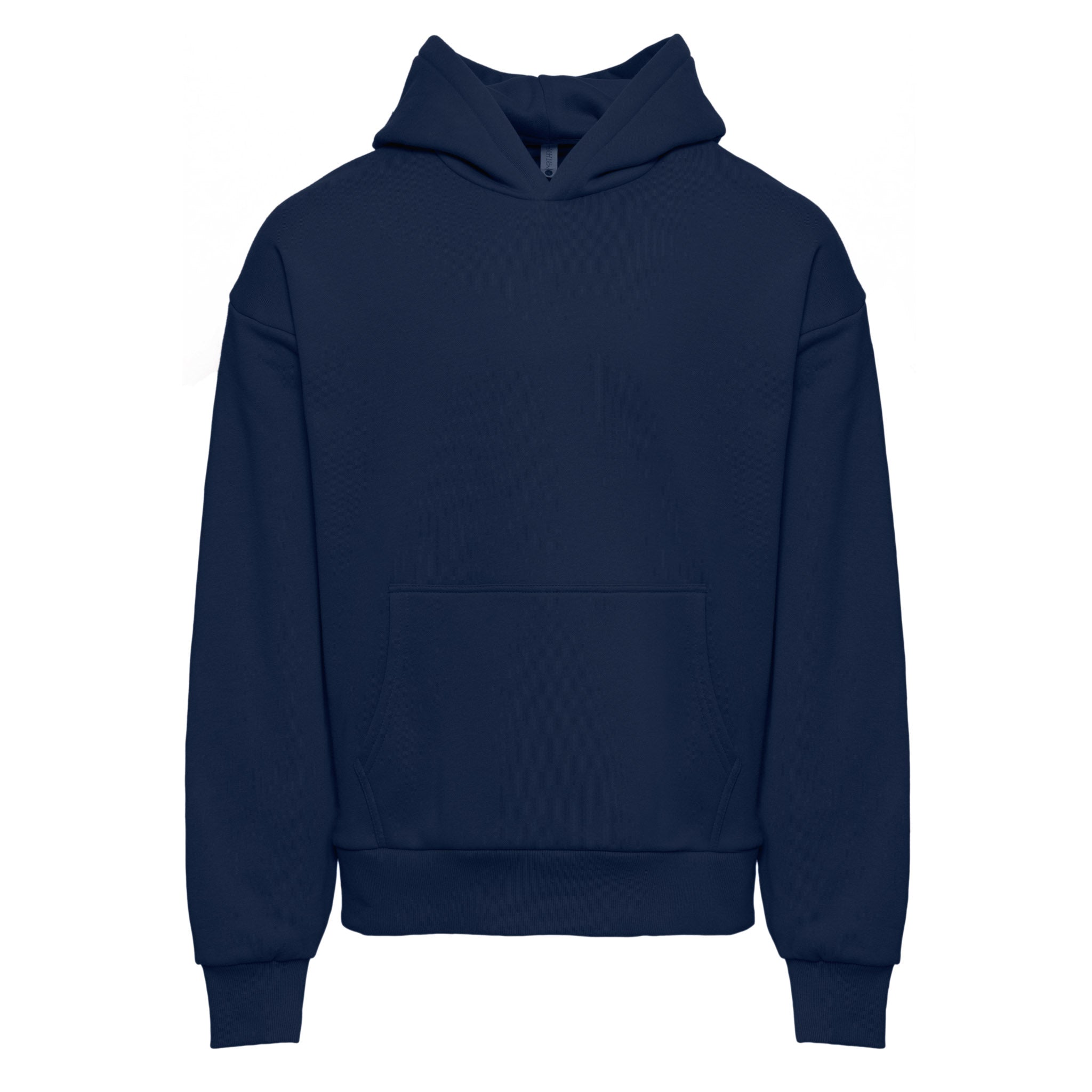 Unisex Heavyweight Pullover Hoodie Midnight Navy 9307 Next Level Apparel Sizes XS, S, M, L, XL, 2XL, 3XL Back View