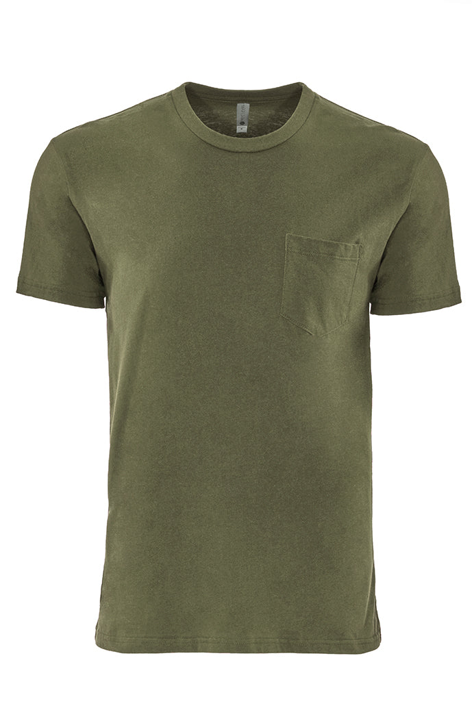 Unisex Cotton Pocket T-Shirt Military Green