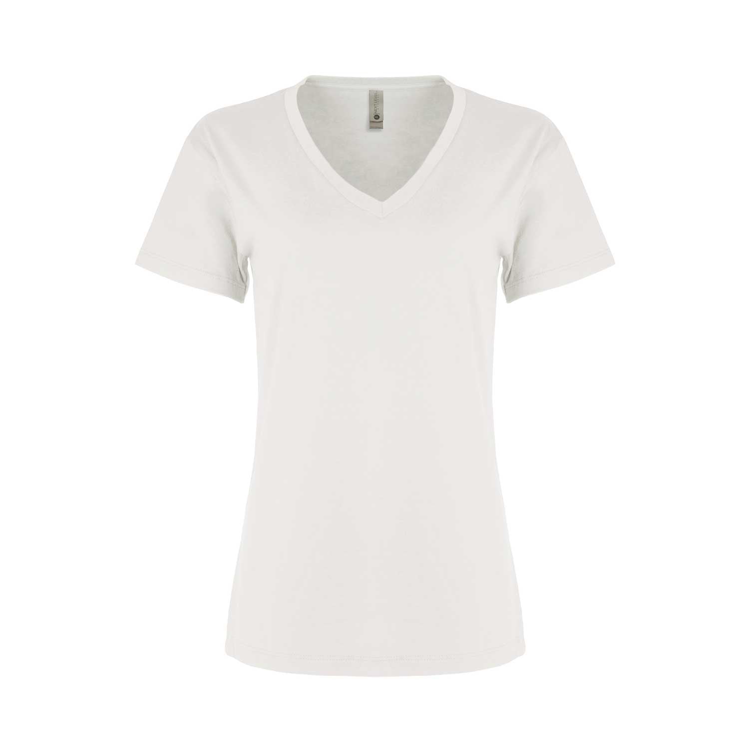 Cotton V-Neck T-Shirt White 3940 Next Level Apparel Womens Tee Sizes XS, S, M, L, XL, XXL,3XL