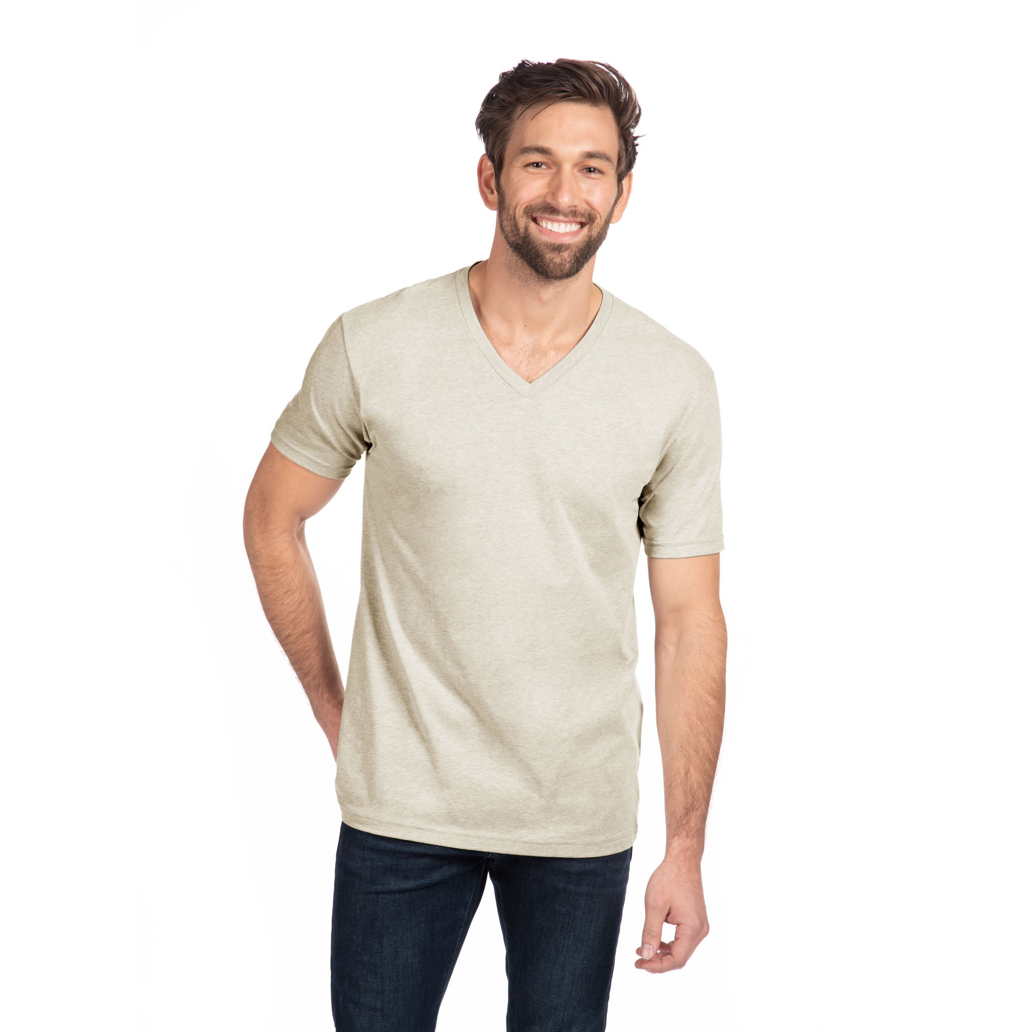 Unisex CVC V-Neck T-Shirt