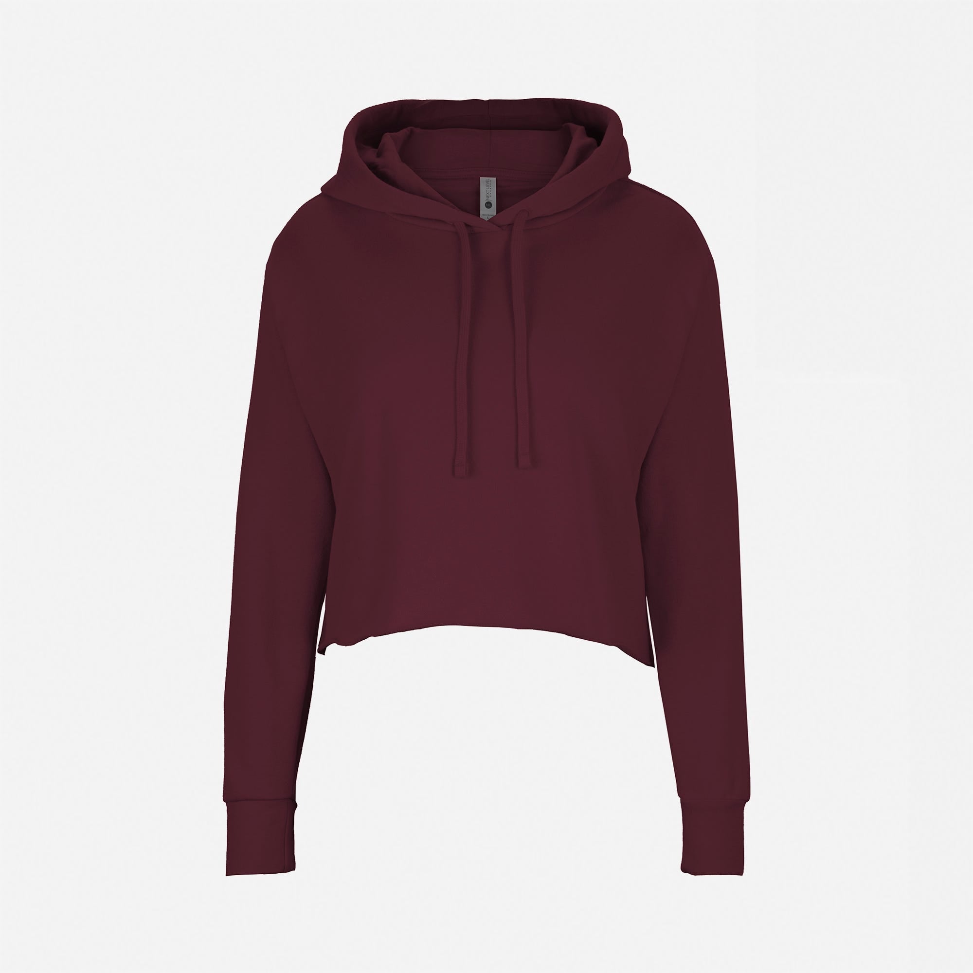 Women s Laguna Sueded Raw Edge Crop Hoodie