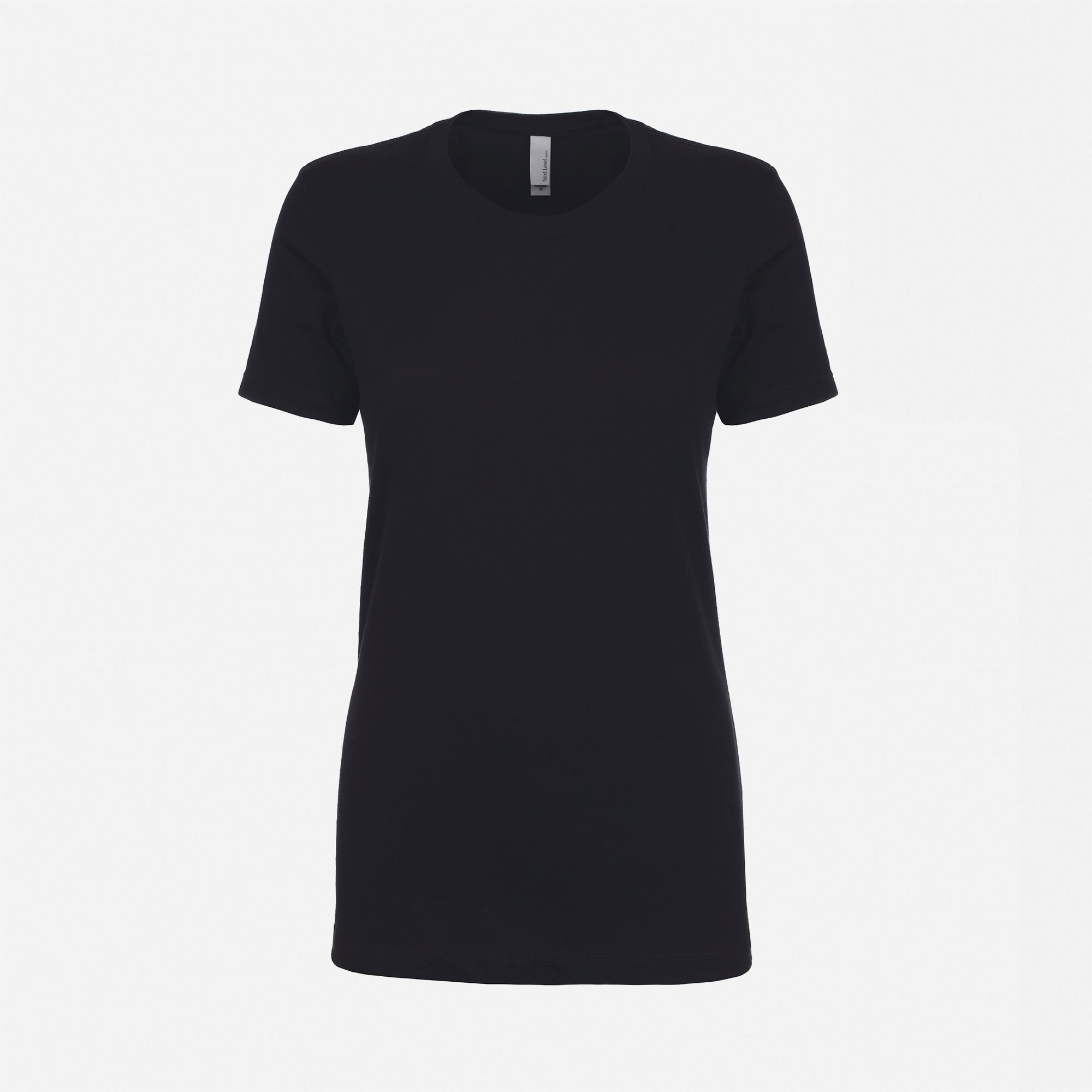 Cotton Boyfriend T-Shirt Black 3900 Next Level Apparel Women's Front View Wholesale