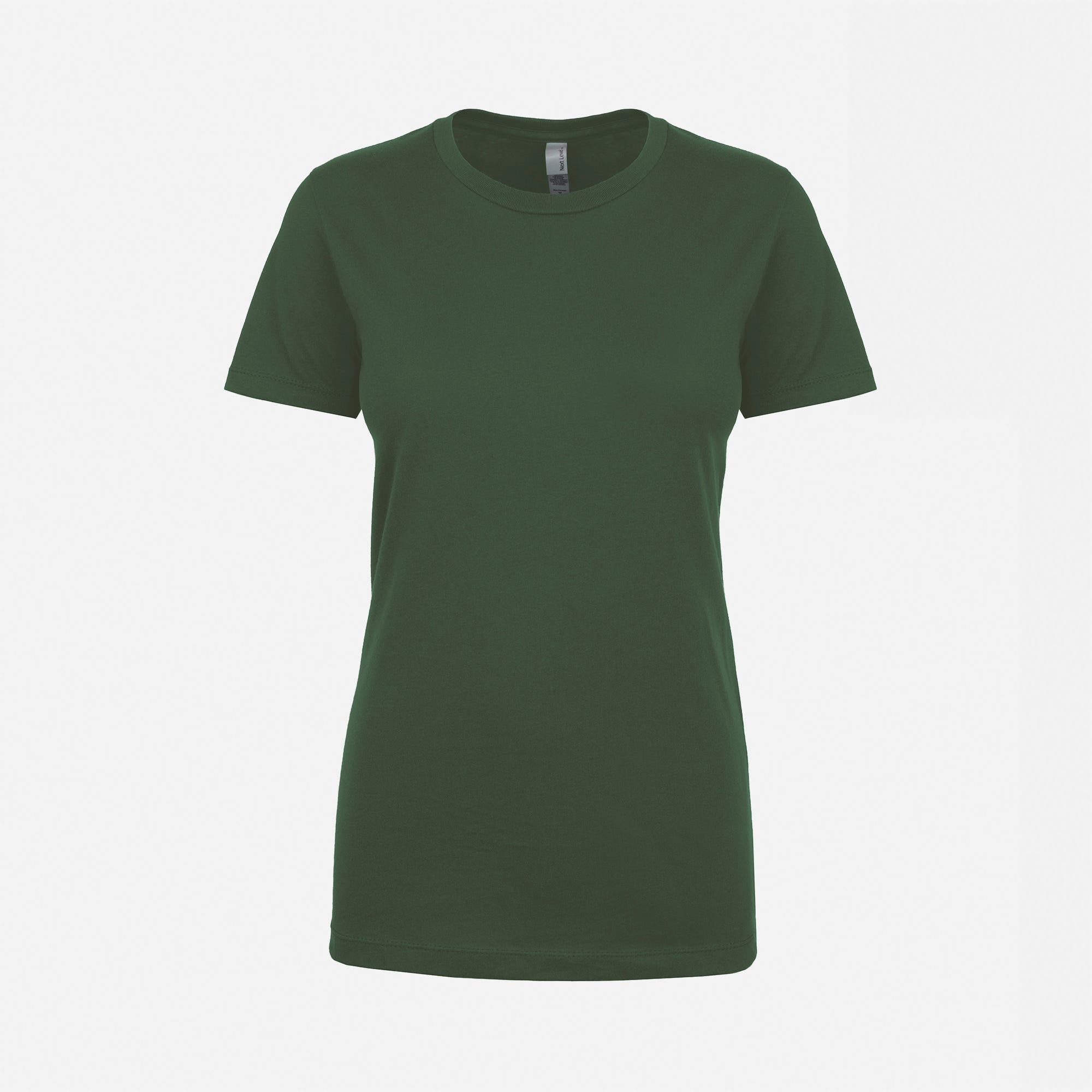 Cotton Boyfriend T-Shirt Forest Green 3900 Next Level Apparel Sample Front View