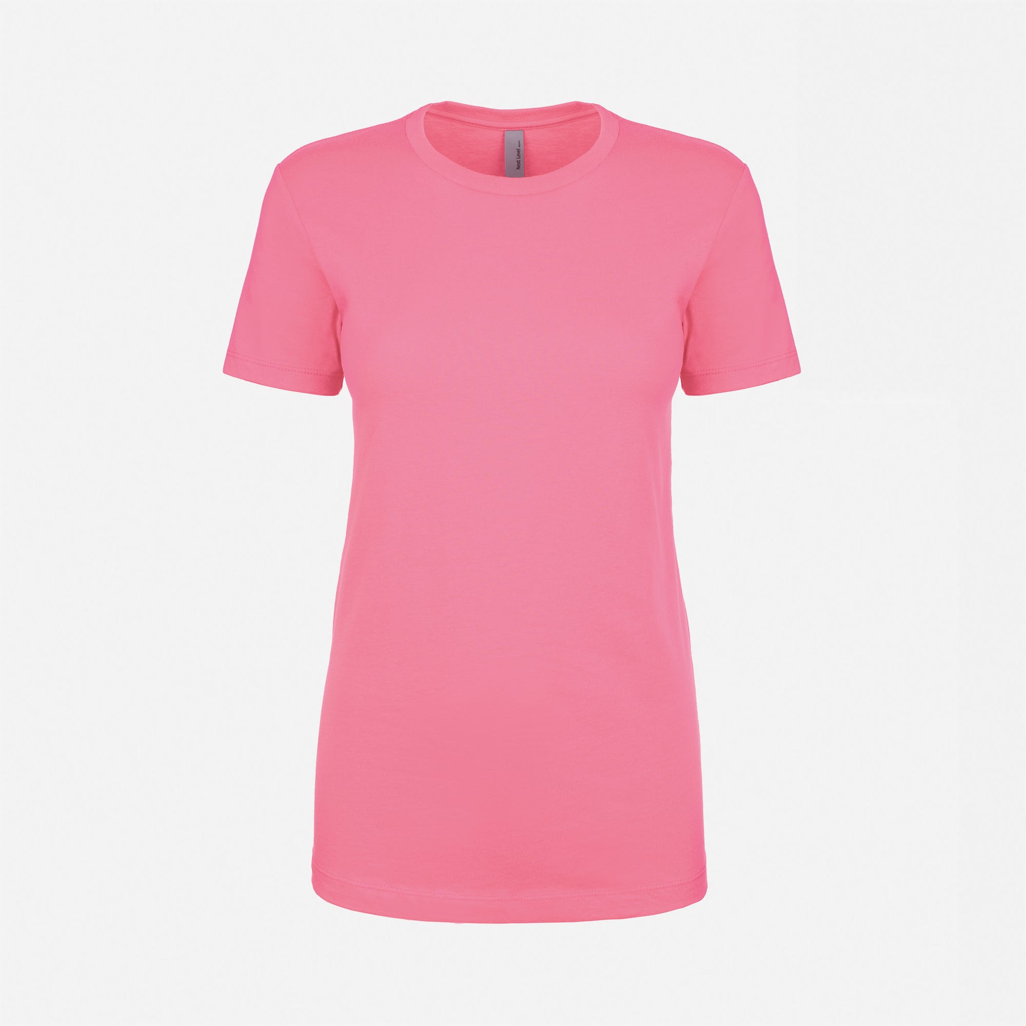 Cotton Boyfriend T-Shirt Hot Pink 3900 Next Level Apparel Sample Front View