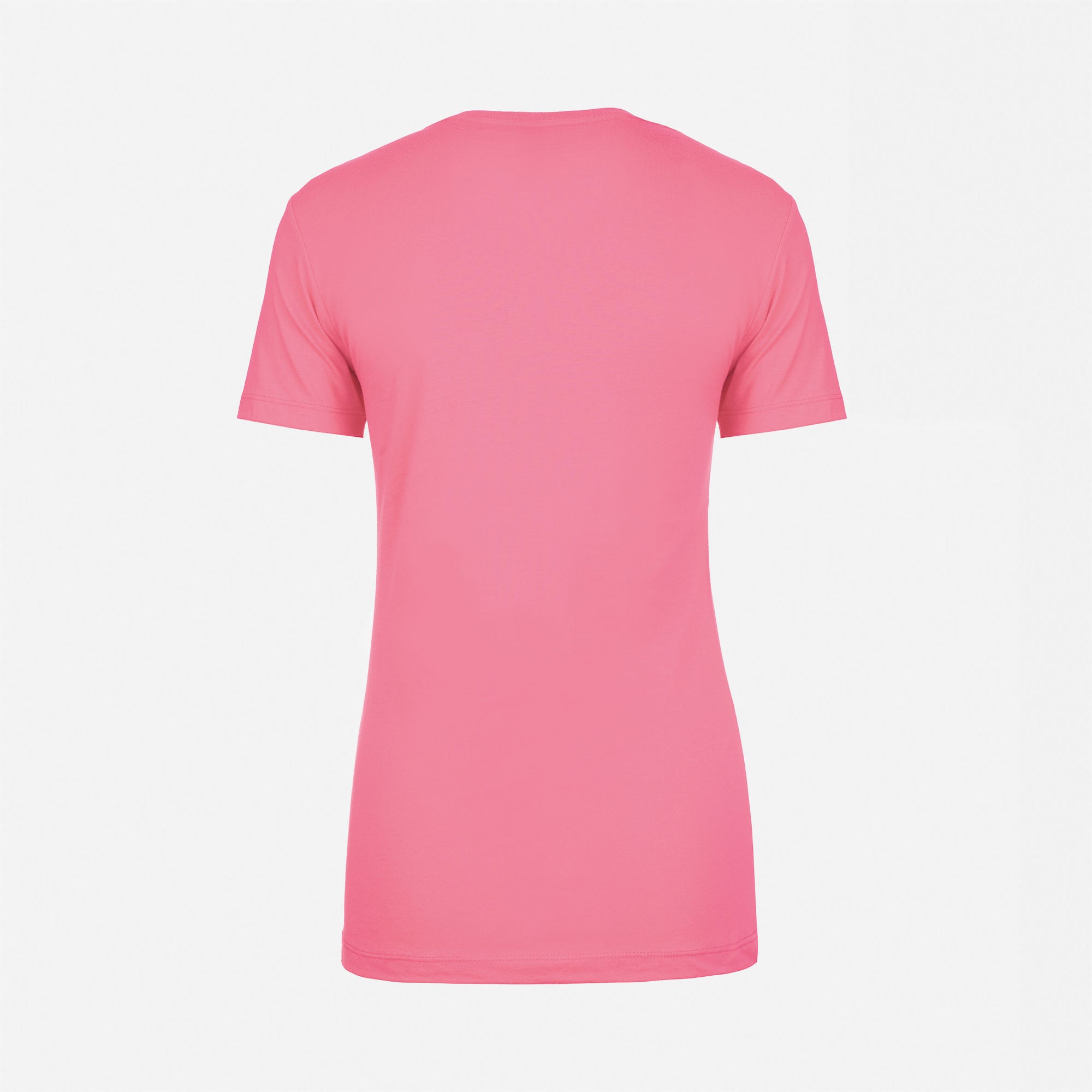Cotton Boyfriend T-Shirt Hot Pink 3900 Next Level Apparel Sample Back View