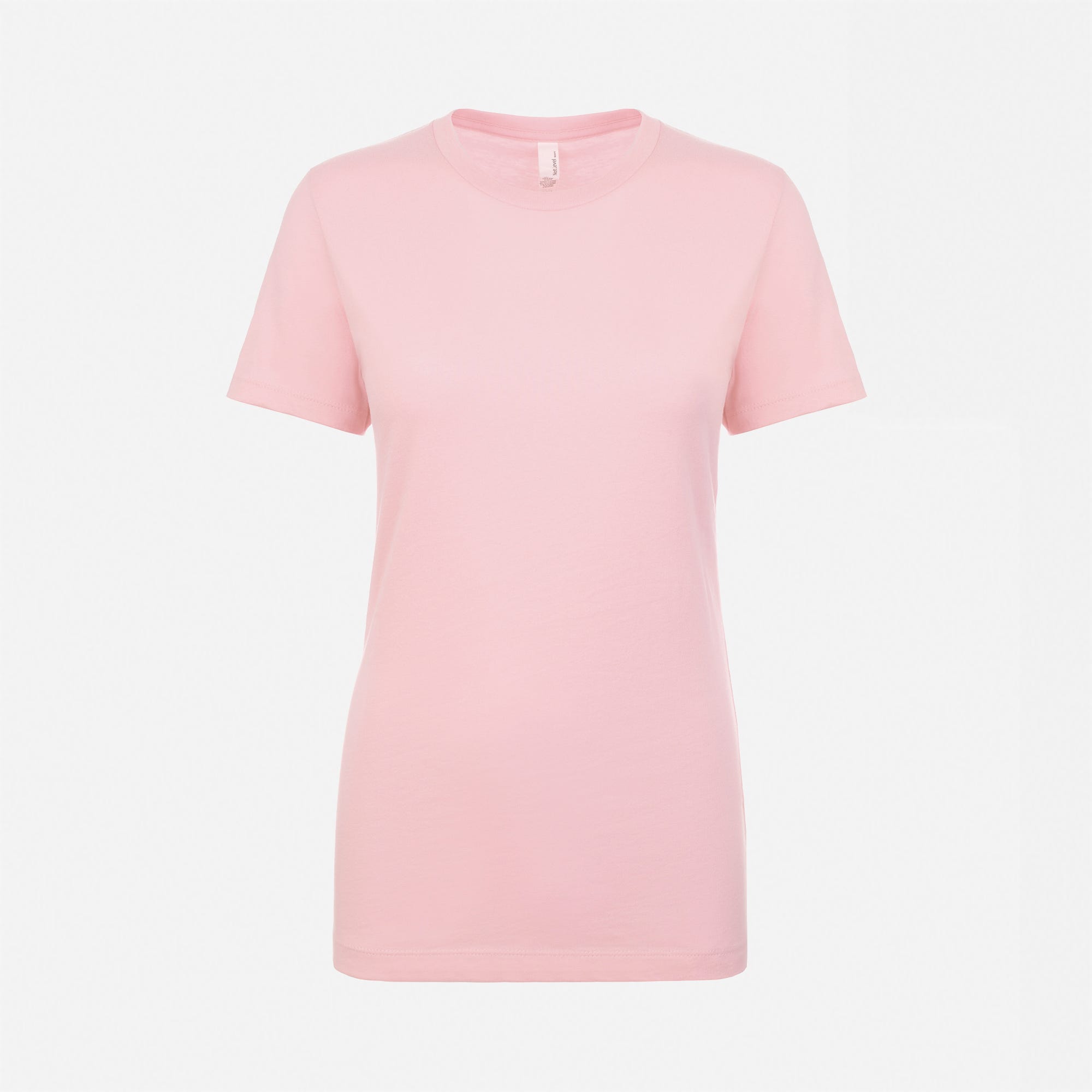 Cotton Boyfriend T-Shirt Light Pink 3900 Next Level Apparel Sample Womens Front View