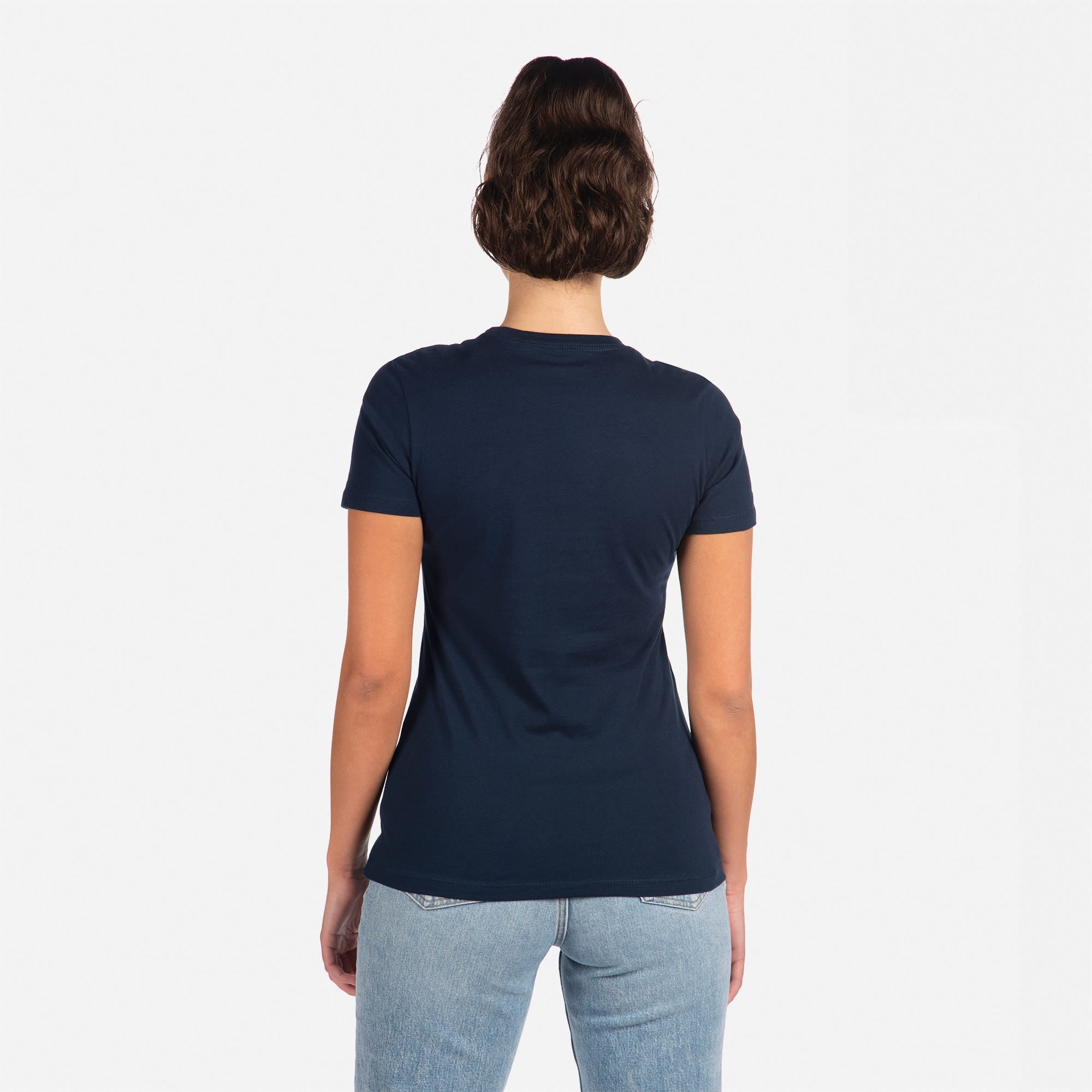 Cotton Boyfriend T-Shirt Midnight Navy 3900 Next Level Apparel Women's T-shirt