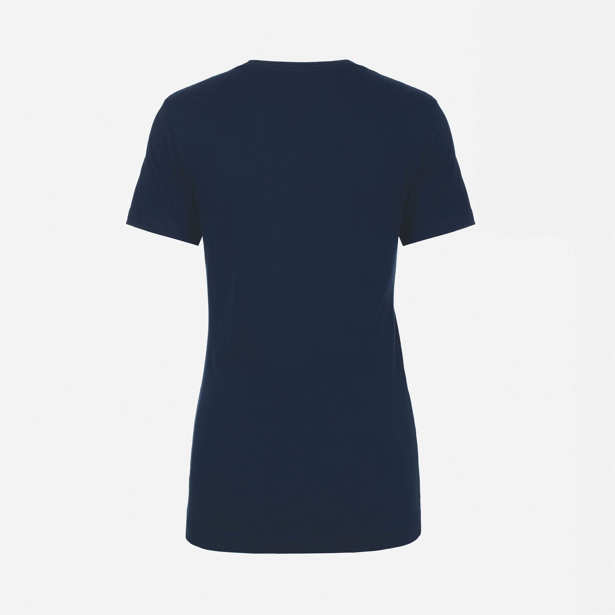 Cotton Boyfriend T-Shirt Midnight Navy 3900 Next Level Apparel Women's T-shirt Back View