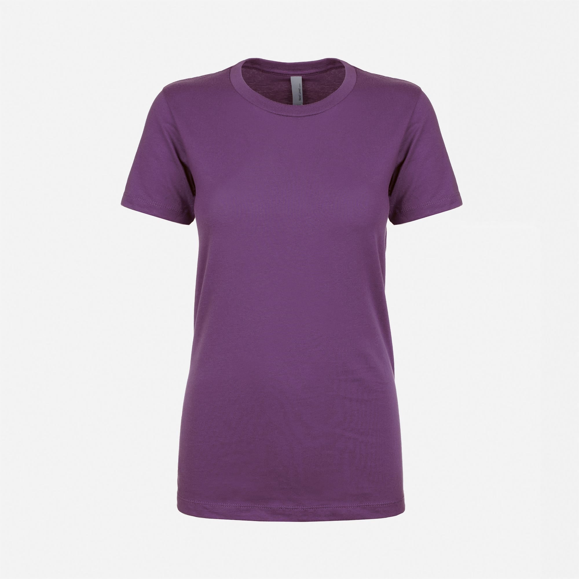 Cotton Boyfriend T-Shirt Purple Rush 3900 Next Level Apparel Sample Front View