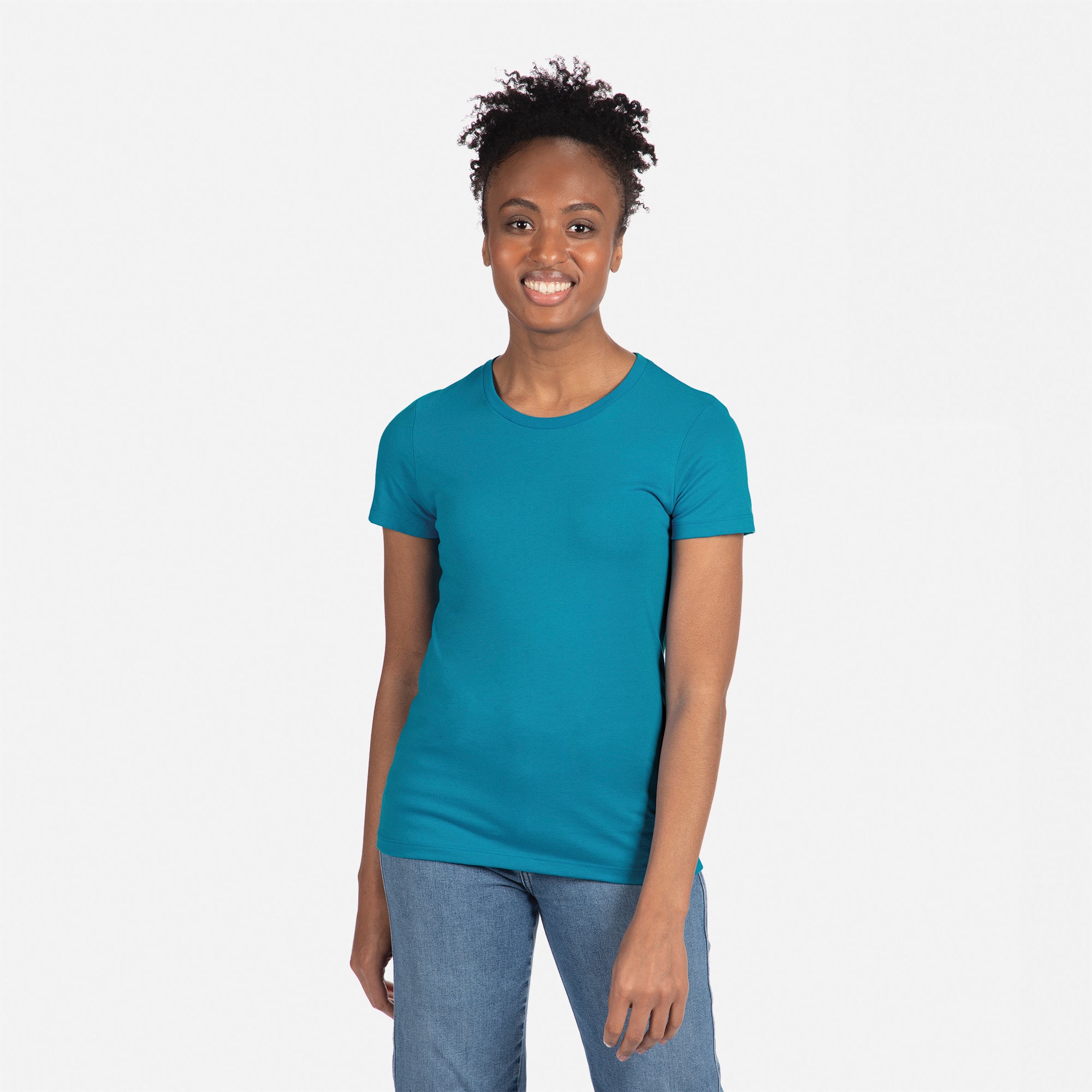 Cotton Boyfriend T-Shirt - Turquoise | 3900 | Next Level Apparel