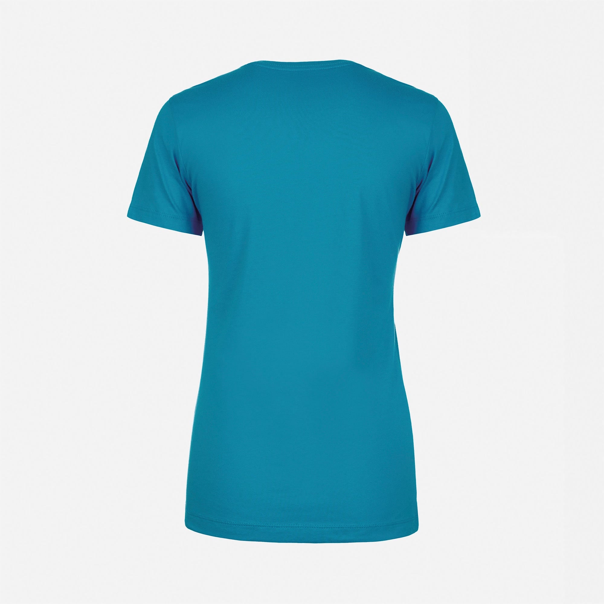 Cotton Boyfriend T-Shirt Turquoise 3900 Next Level Apparel Women's Back View