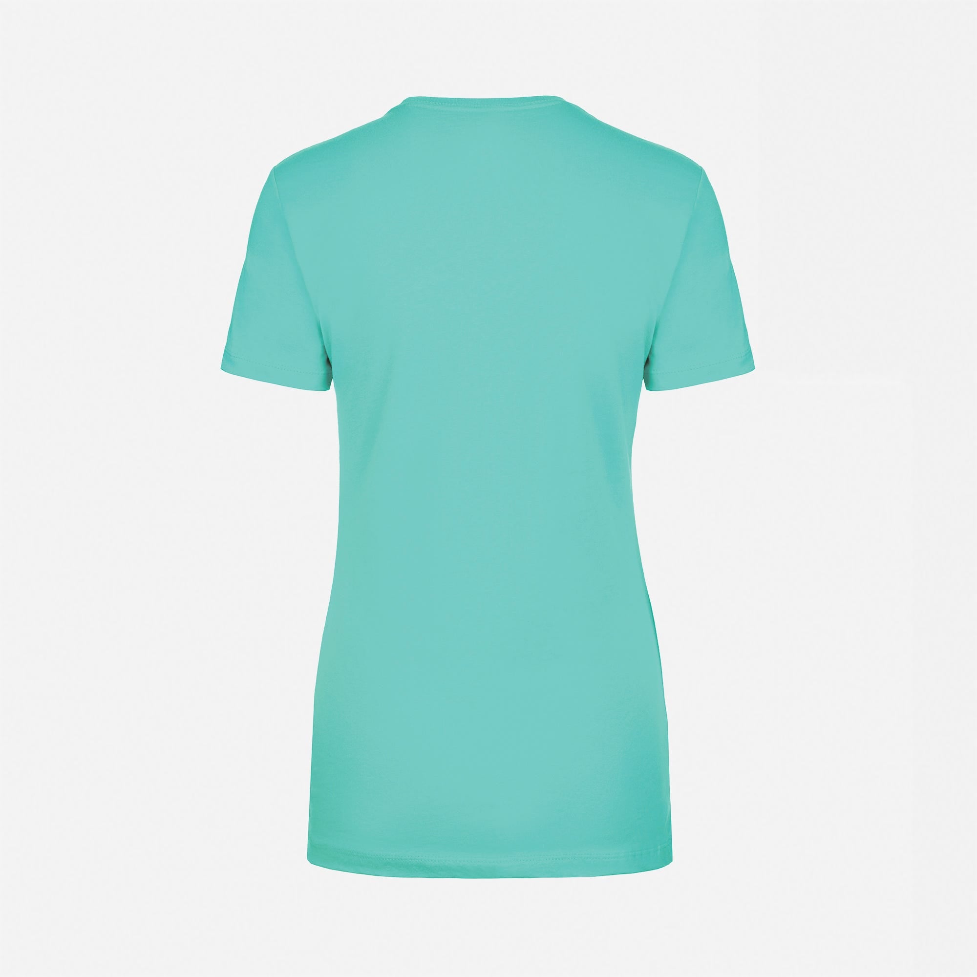Cotton Boyfriend T-Shirt Tahiti Blue 3900 Next Level Apparel Women's Tee Back View