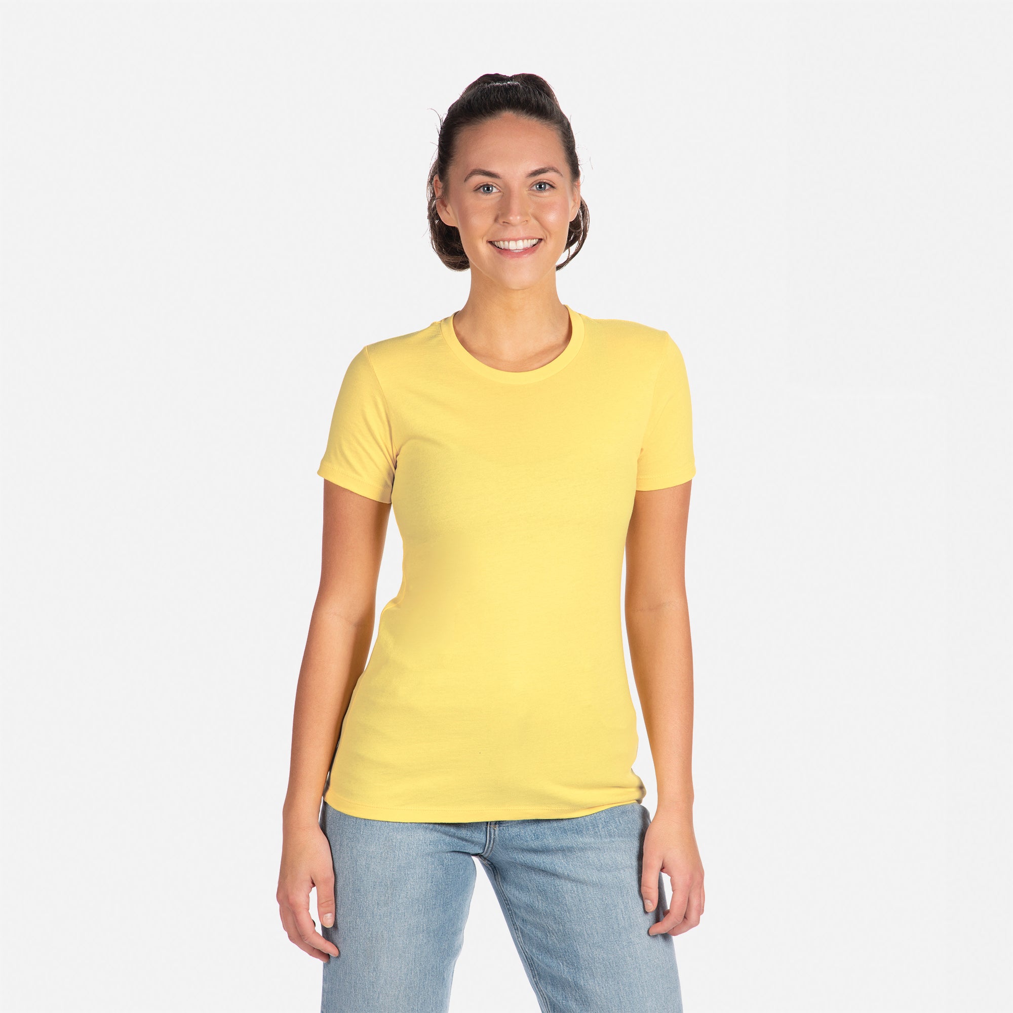 Cotton Boyfriend T-Shirt Vibrant Yellow 3900 Next Level Apparel