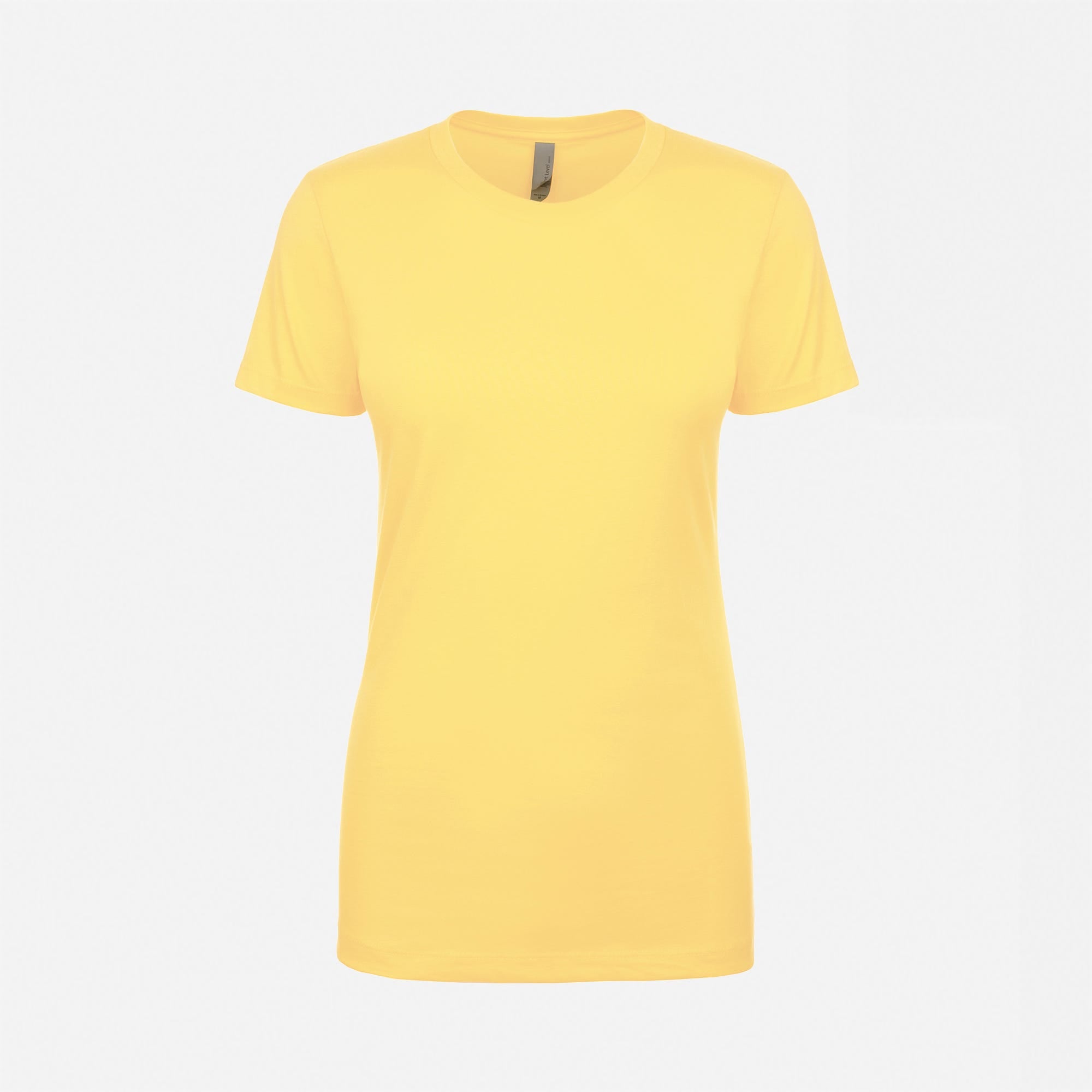 Cotton Boyfriend T-Shirt Vibrant Yellow 3900 Front View Next Level Apparel