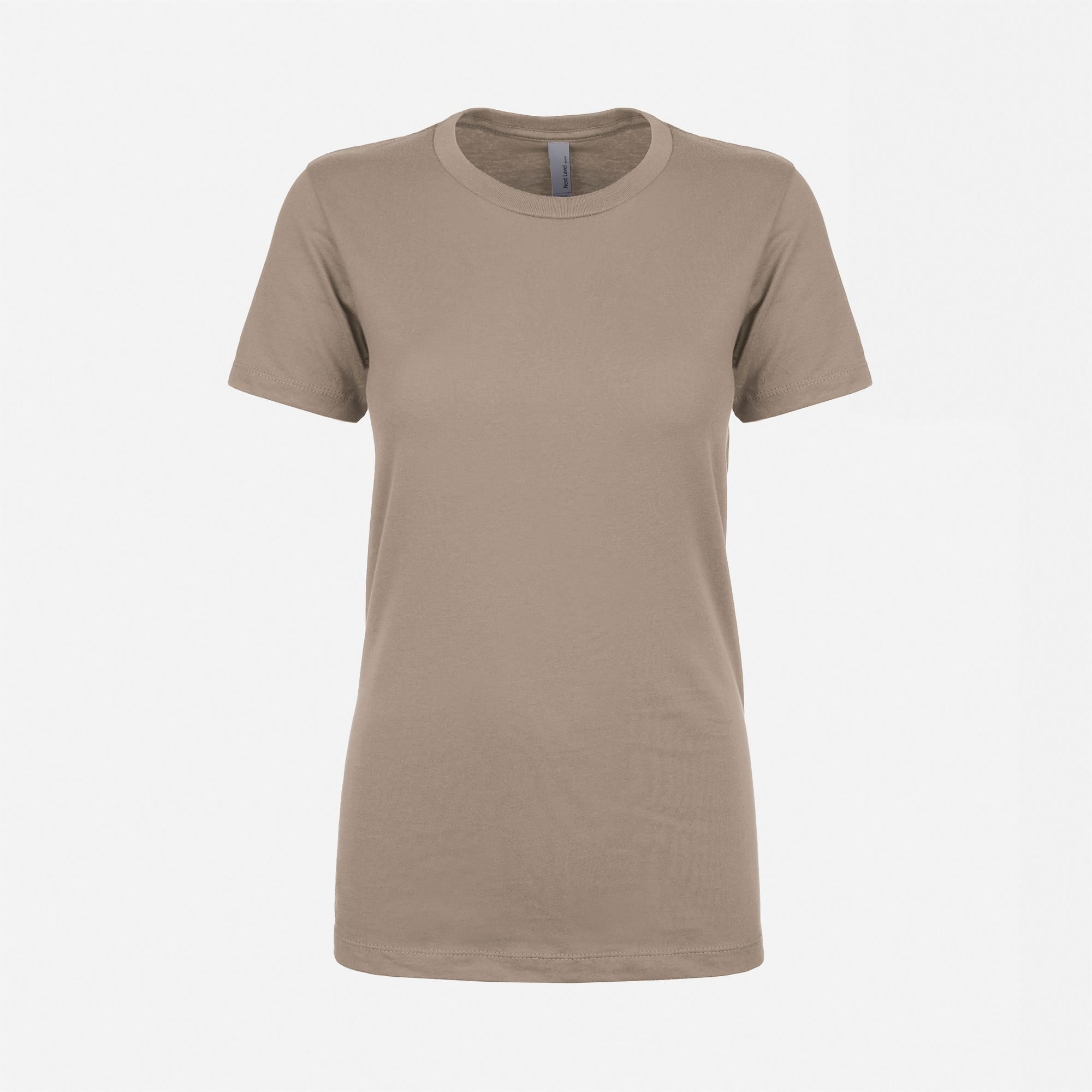 Cotton Boyfriend T-Shirt Warm Gray 3900 Next Level Apparel Women's Front View Wholesale