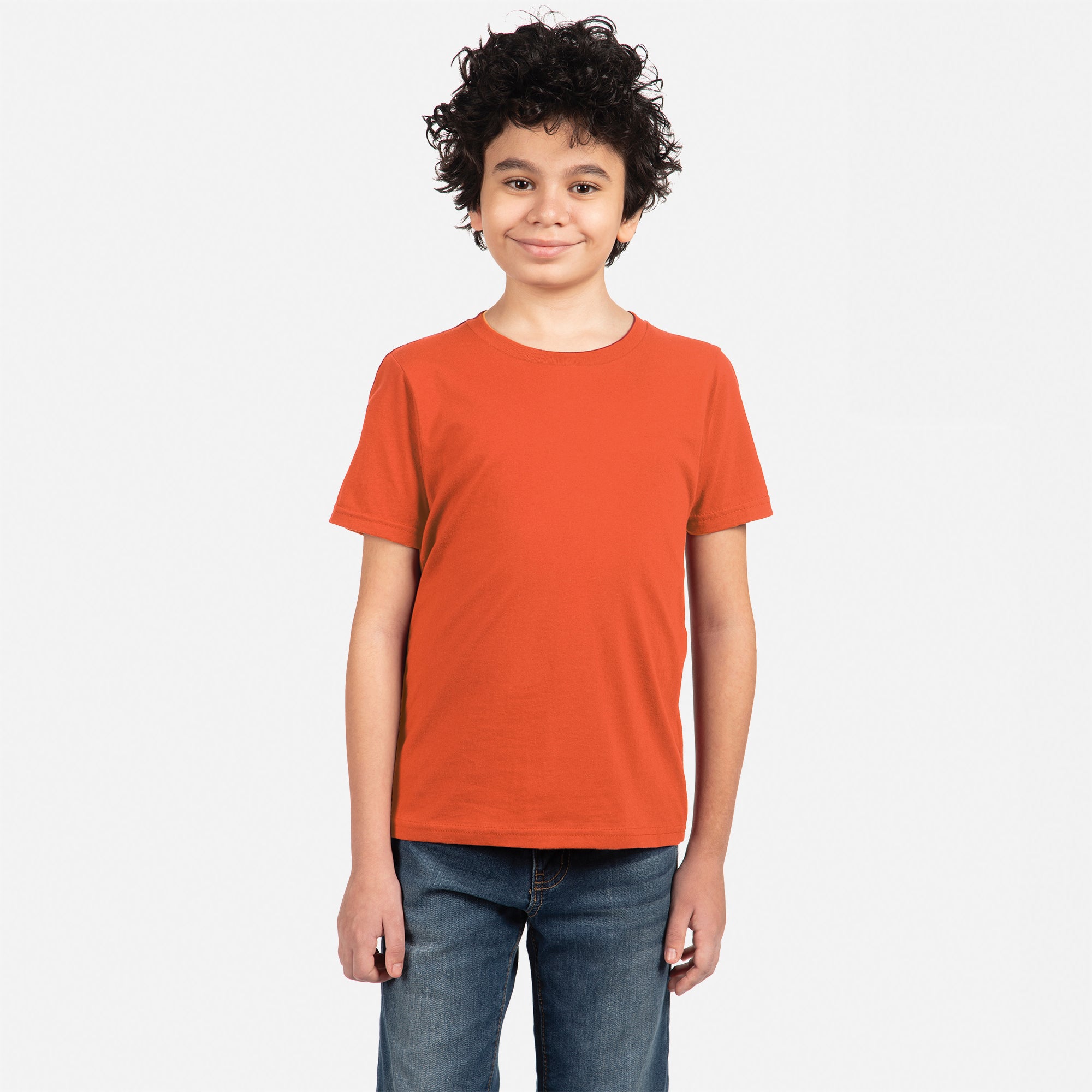 Orange t shirt boy hotsell