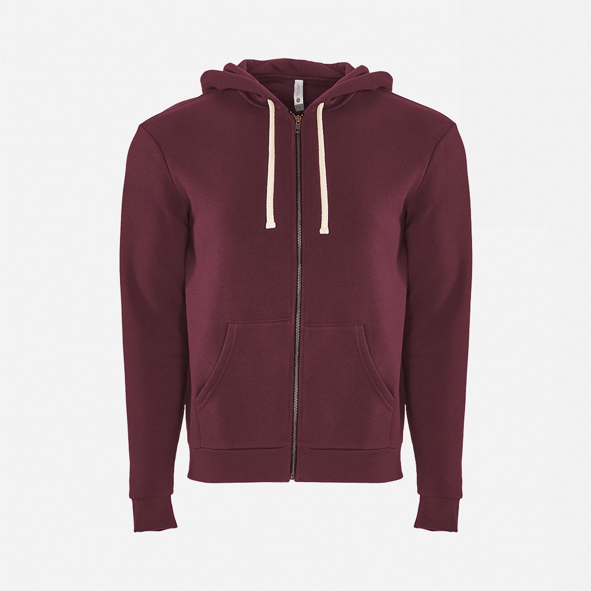 9602 Unisex Santa Barbara Full Zip Hoodie Maroon Next Level Apparel