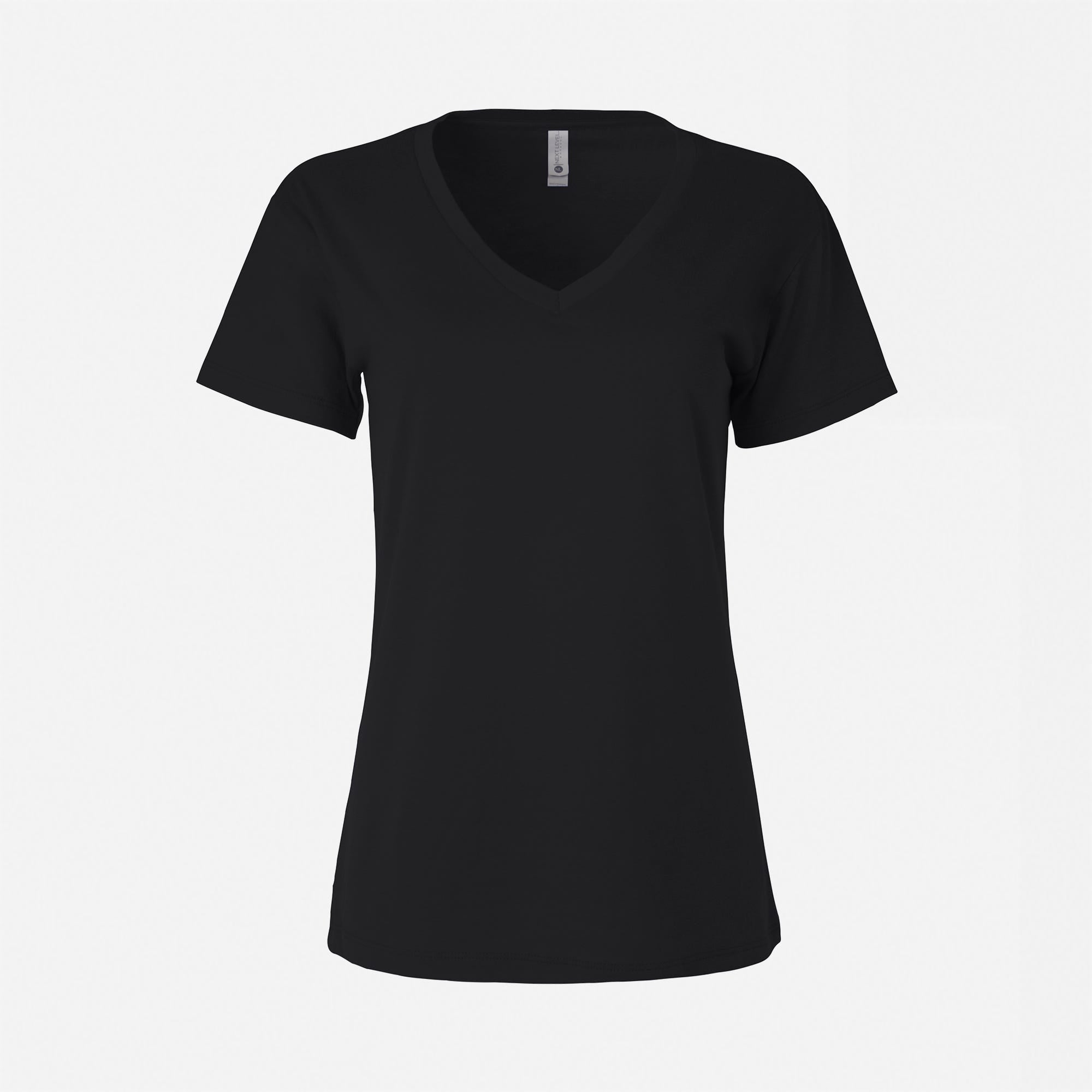 Cotton V Neck T Shirt Black 3940 Next Level Apparel