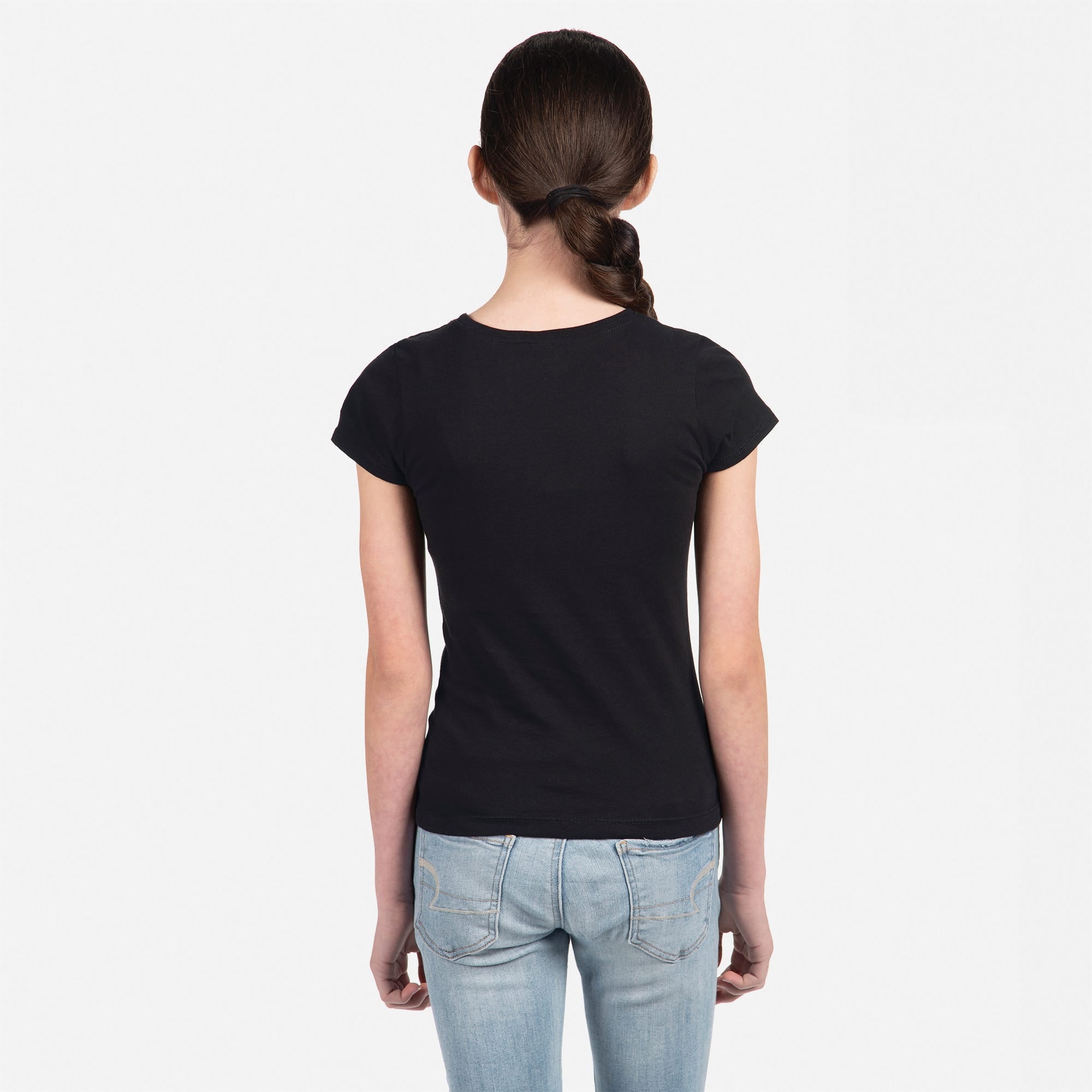 Cotton Princess T-Shirt Black 3710 Next Level Apparel Back View