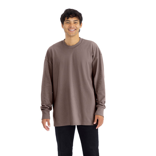 Introducing our Heavyweight Long Sleeve Ringspun Cotton T-Shirt: crafted for durability and comfort. Made from premium ringspun cotton, it offers unmatched softness. Versatile and timeless, it's an essential addition to any wardrobe.